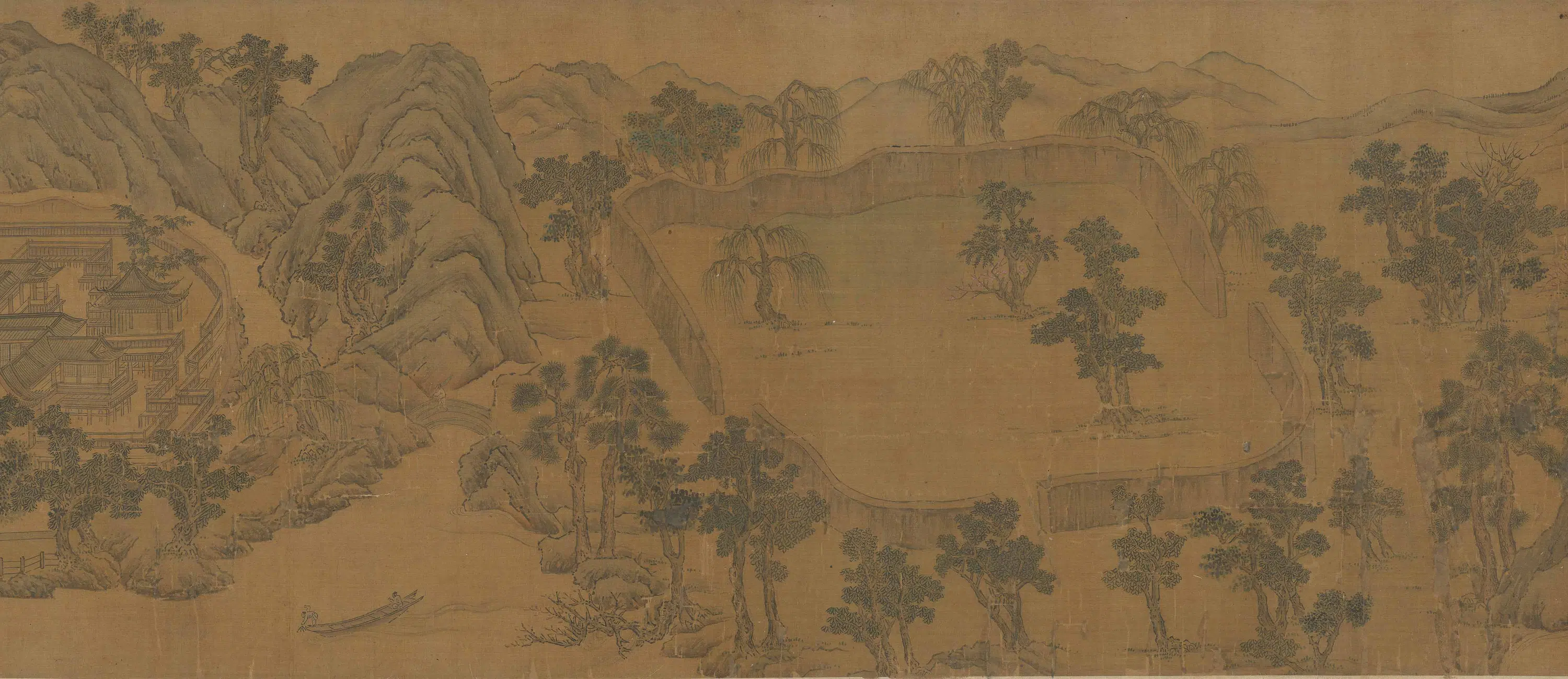 清代【佚名】《摹王维辋川图卷》 第3张