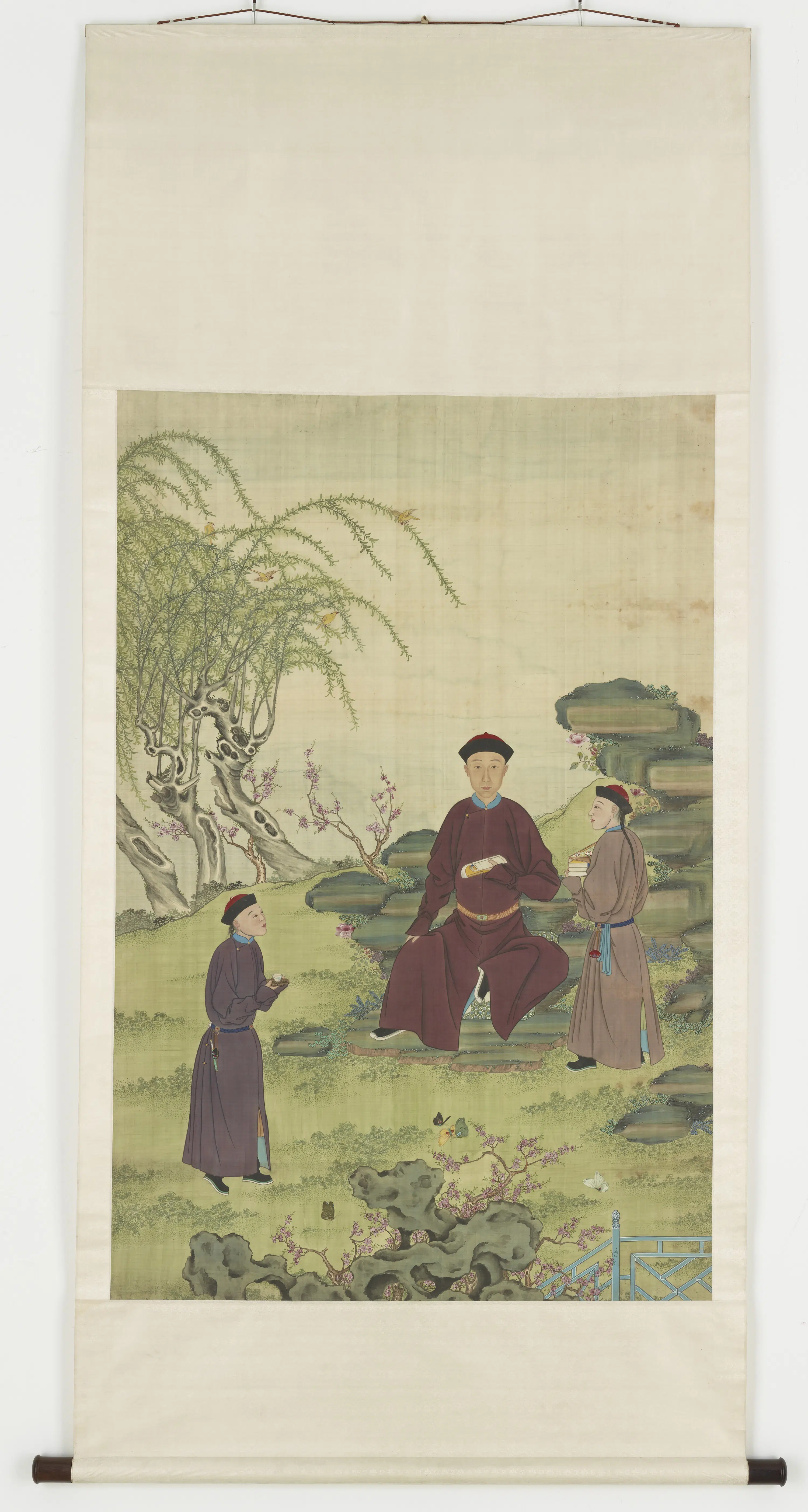 《果郡王弘曕春园读书图》