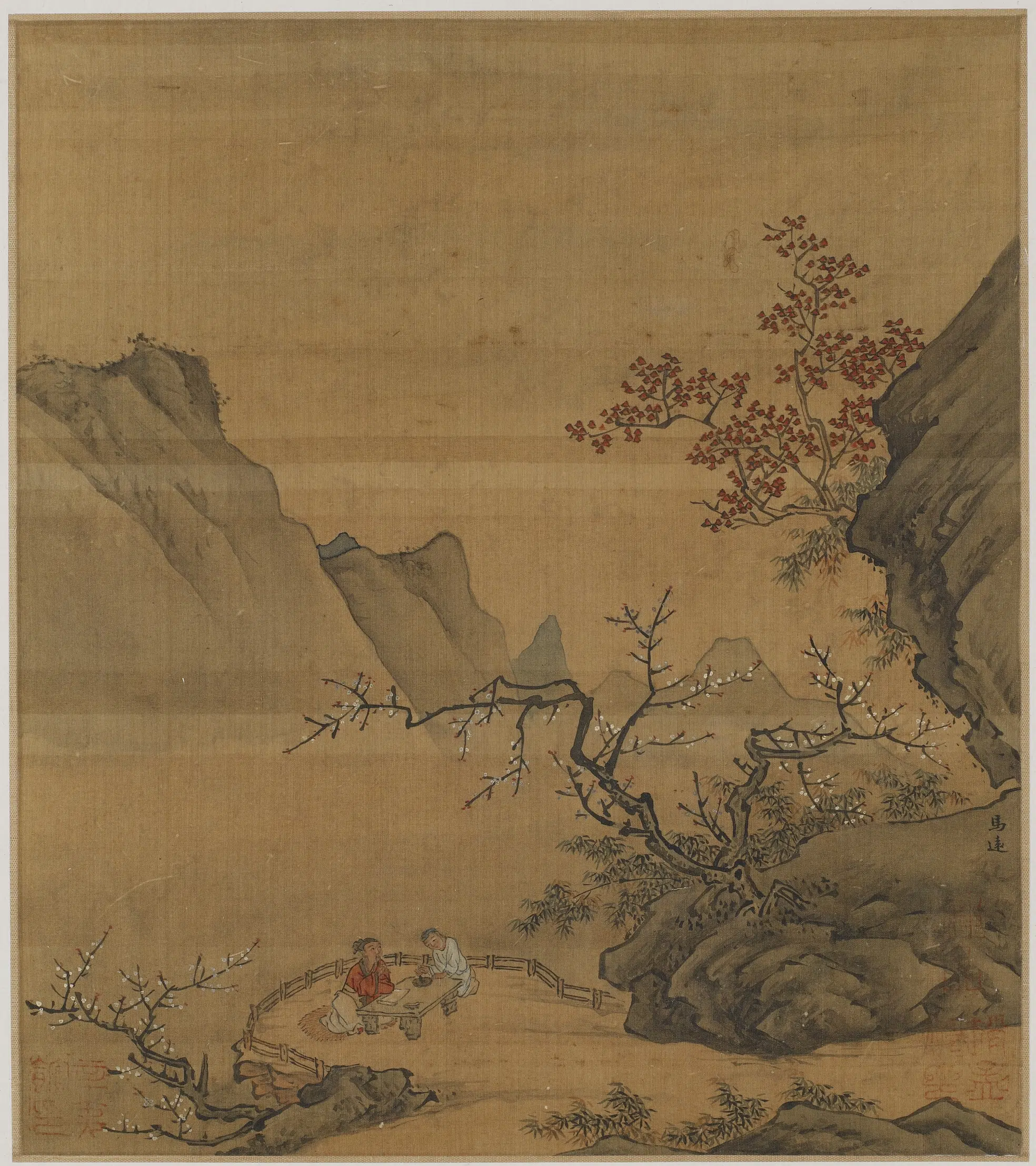 宋朝【马远】《咏梅赋诗图》