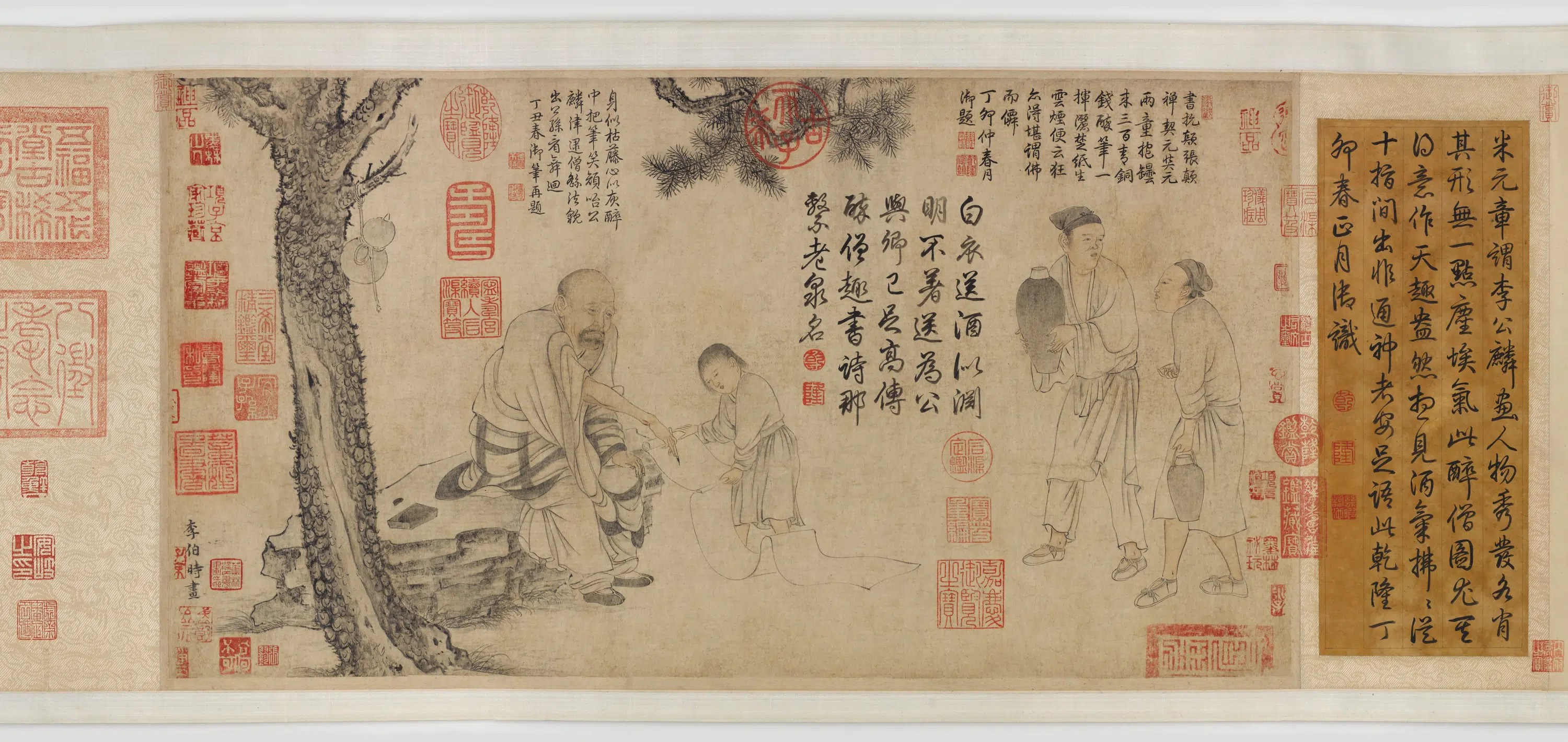 宋朝【李公麟】《醉僧图》 第3张