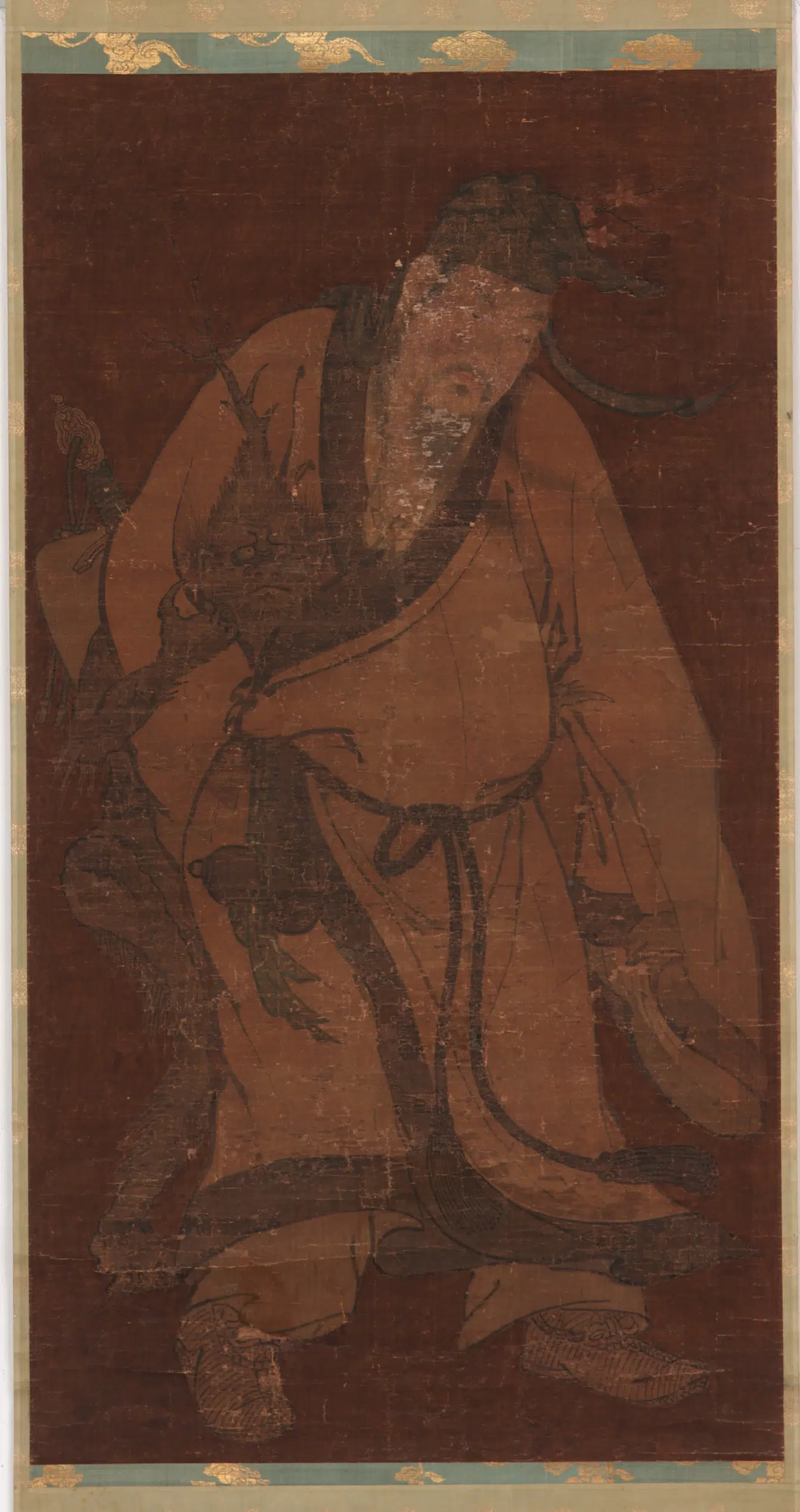 唐朝【卢棱（楞）伽】《吕洞宾降妖图》