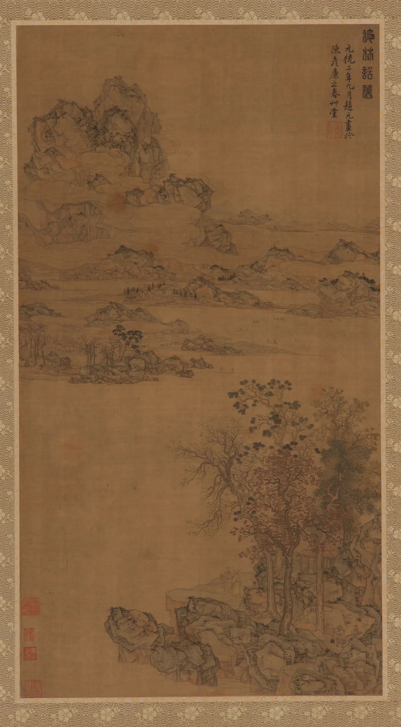 清朝【顾符稹】《楼林话麓图》