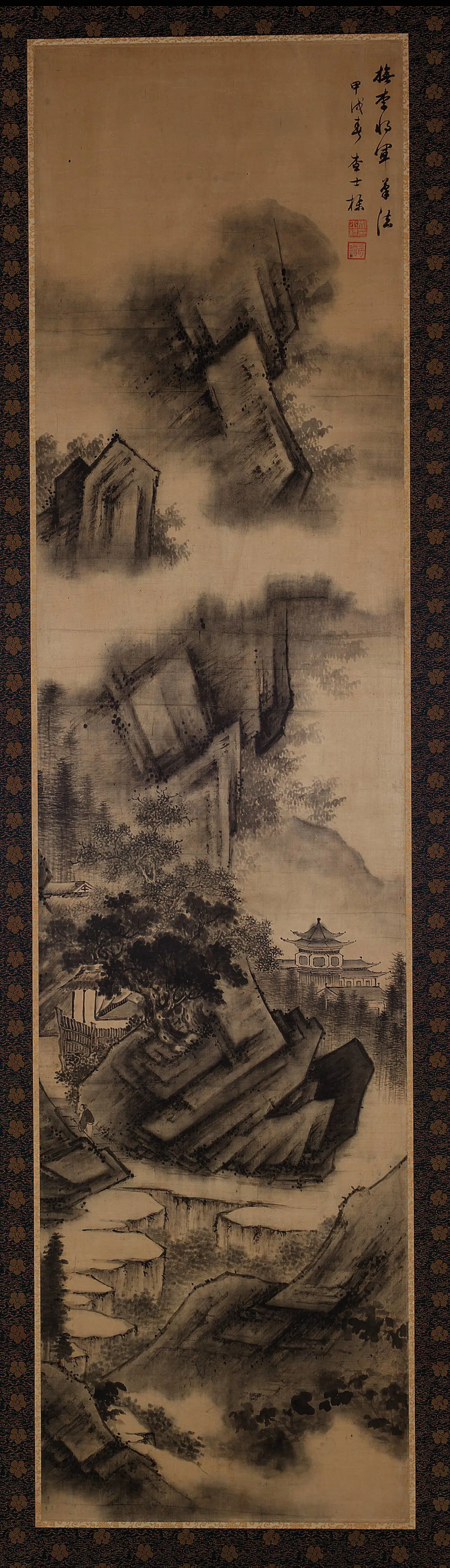 清朝【查士标】《山水图》