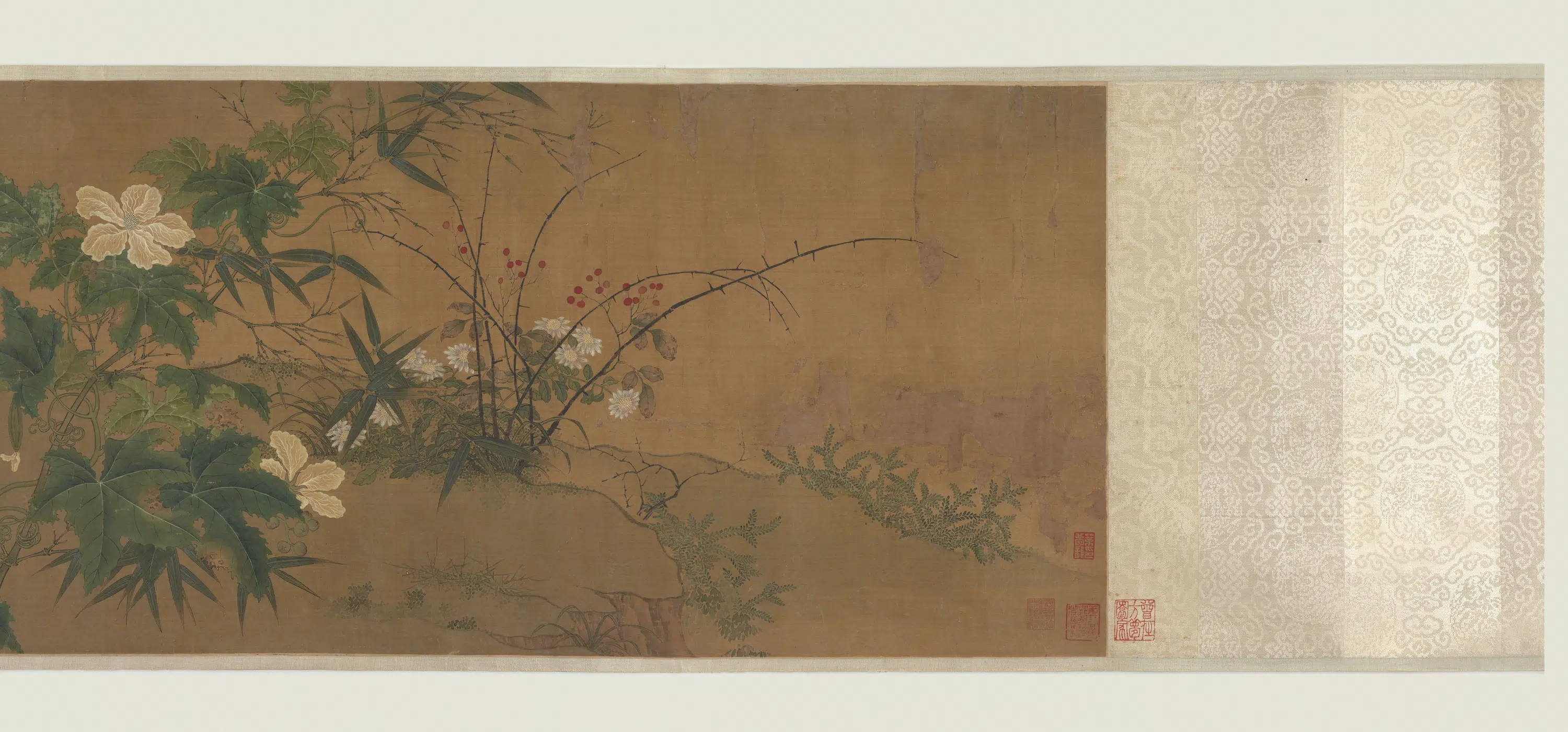 元朝【钱选】《花鸟虫草图》 第4张