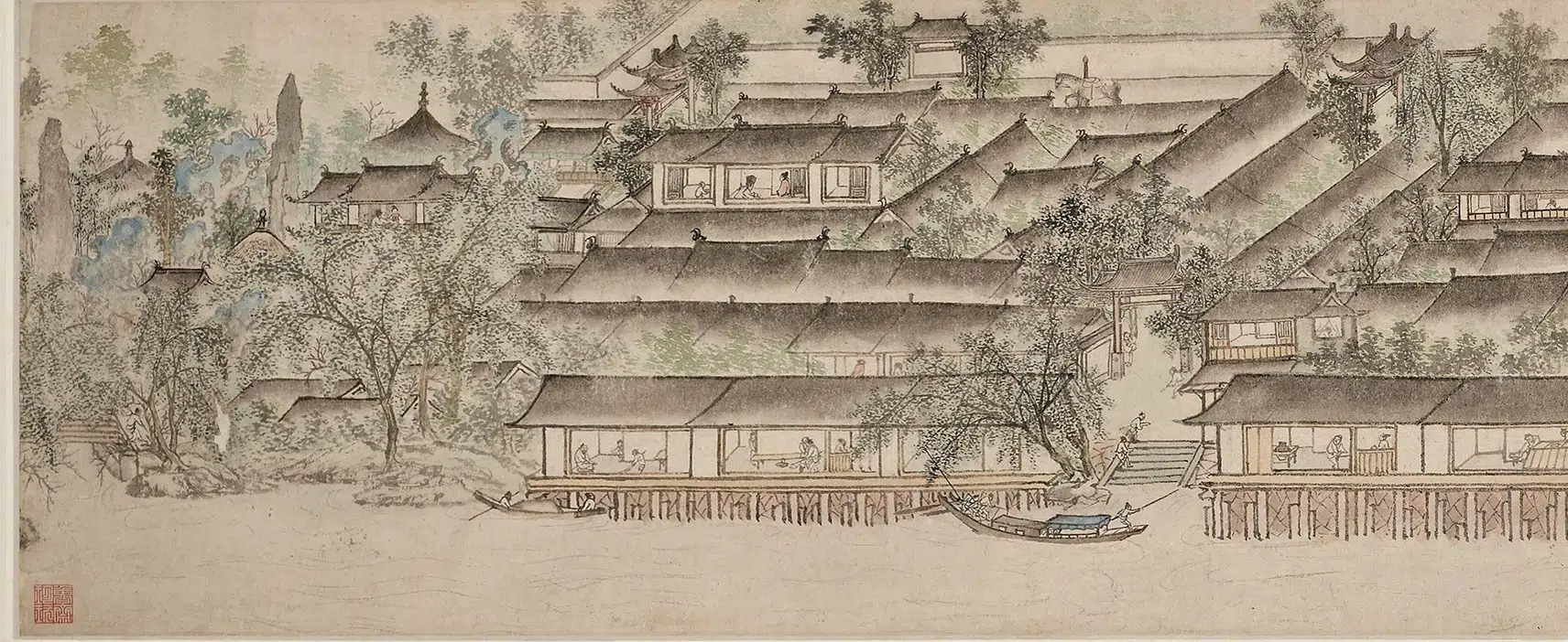 清代【佚名】《图卷江南水乡四季》 第8张