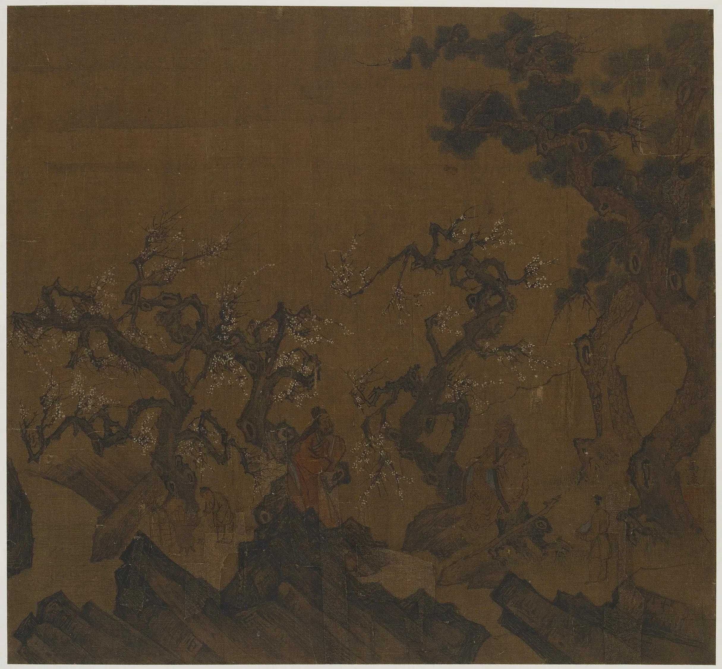 宋朝【马远】《赏梅文士图》