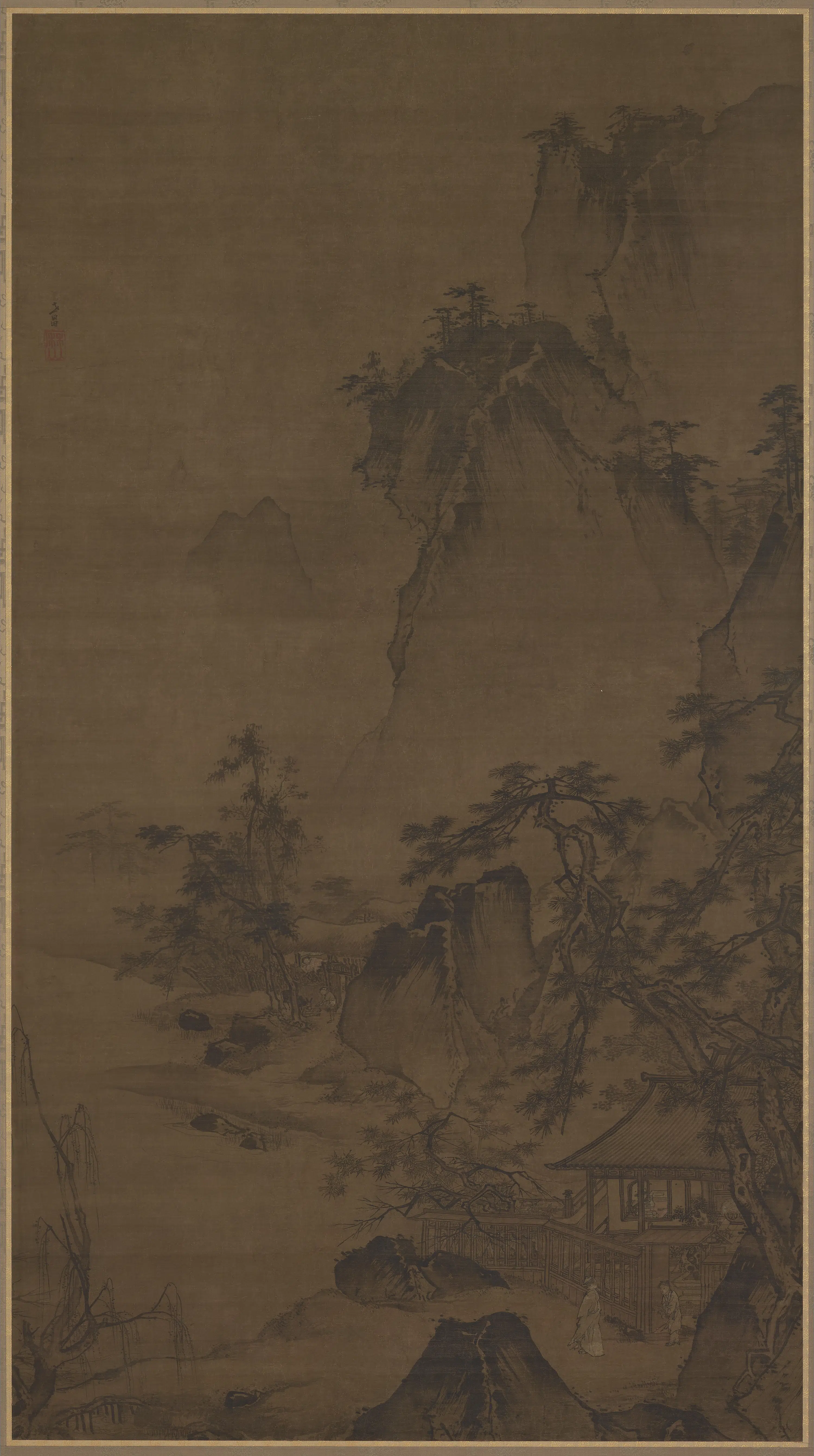 明朝【王世昌】《松麓山居图》 第1张 明朝【王世昌】《松麓山居图》 第1张