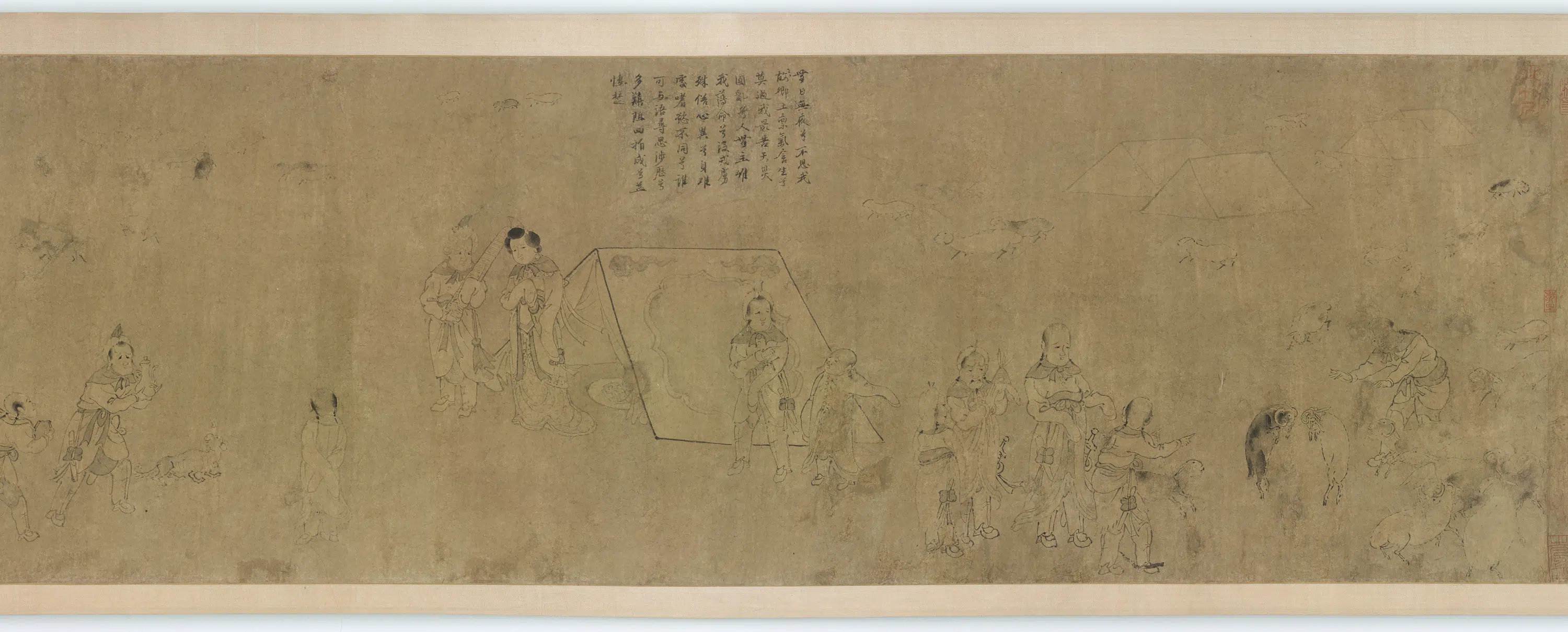 宋朝【李成】《文姬降胡图卷》 第3张