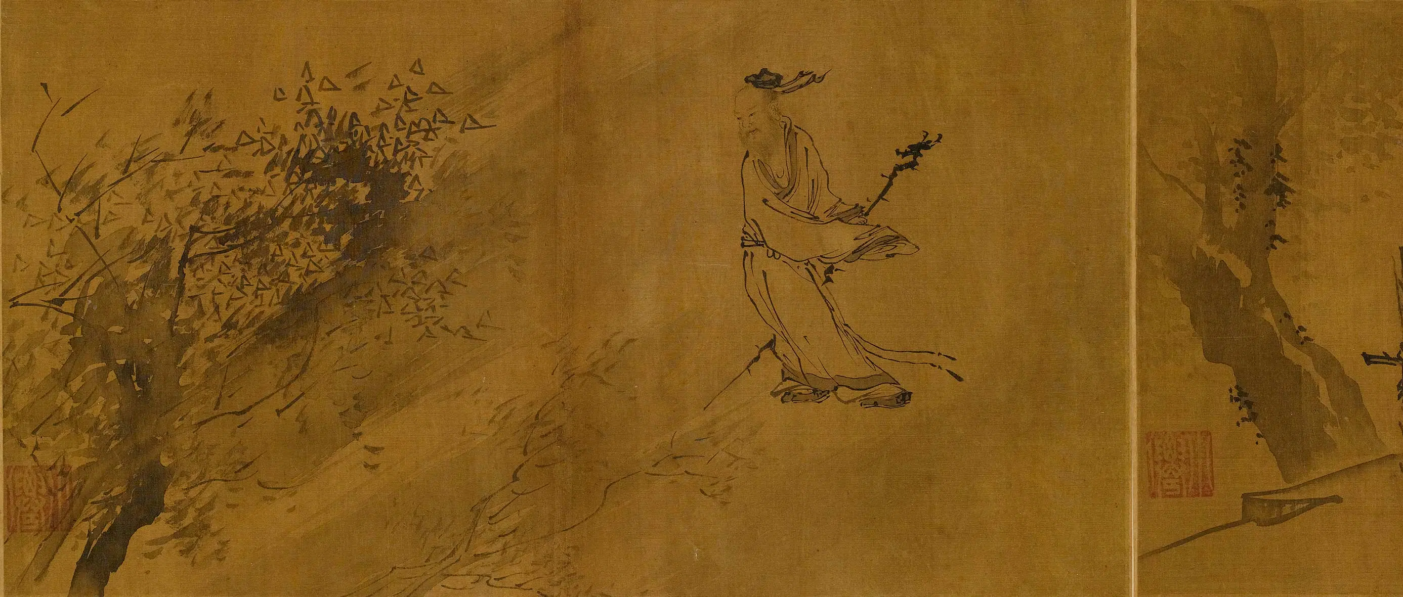 明朝【吴伟】《田园樵牧册(传)》 第1张
