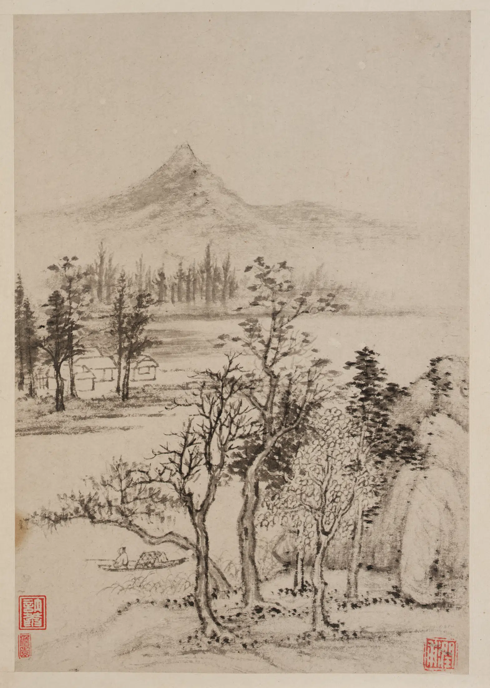 明朝【卞文瑜】《仿古山水图册》 第8张