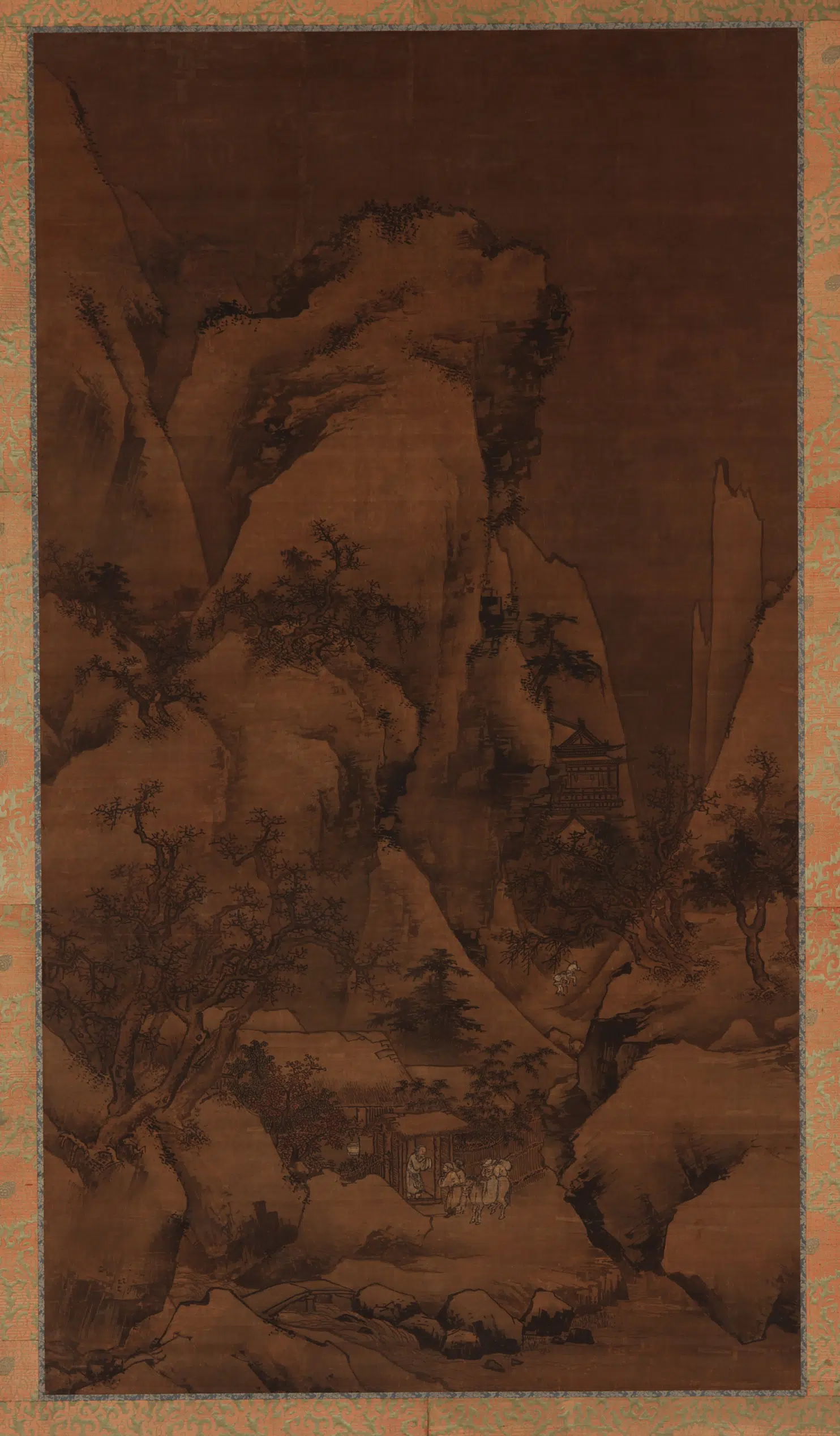宋朝【范宽】《雪山行旅图》