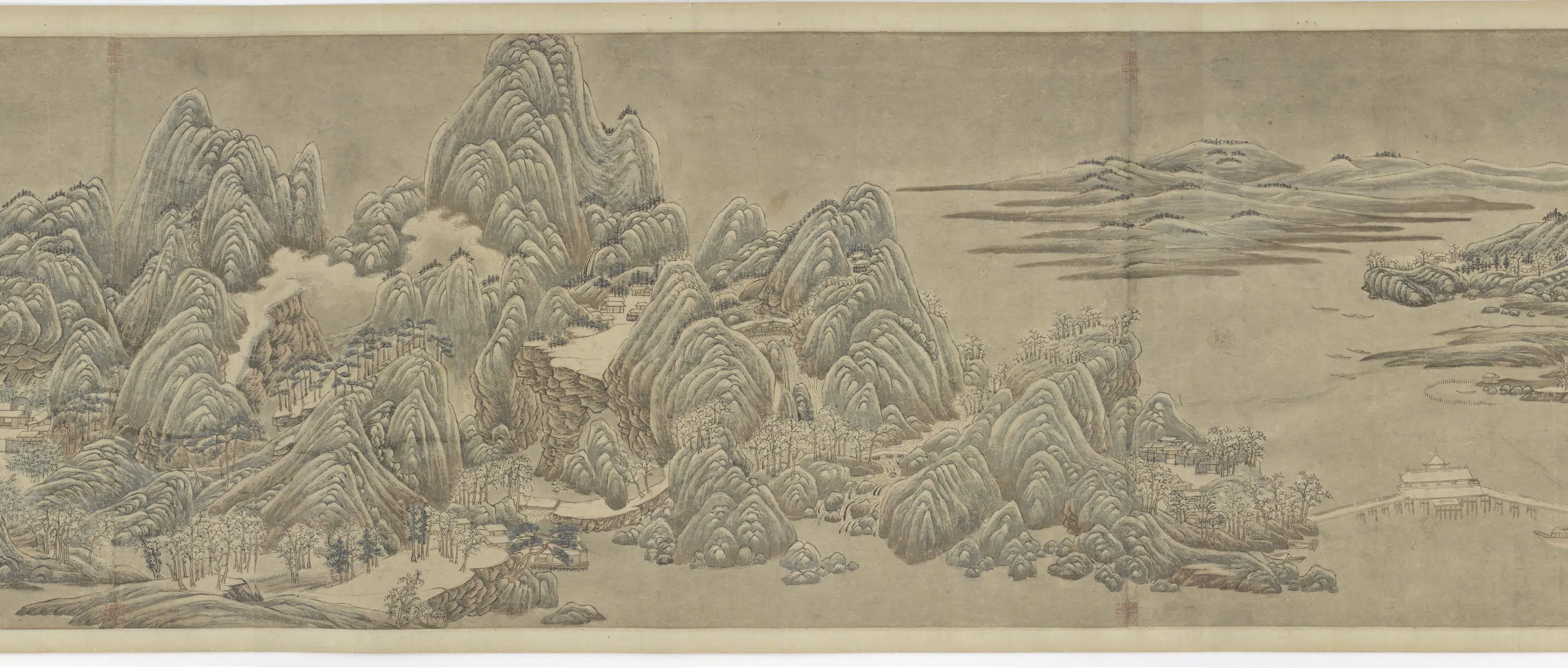 元朝【赵原】《江山雪霁图卷》 第3张