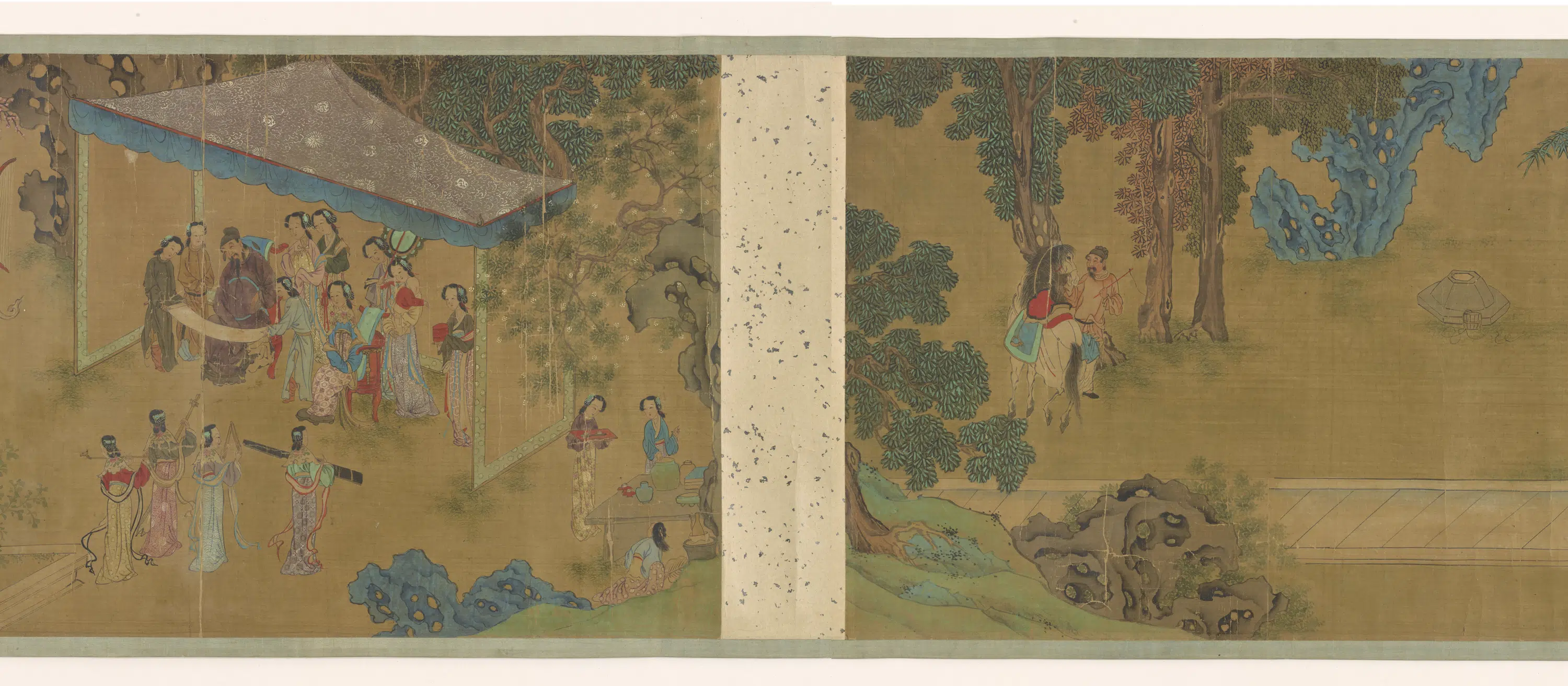 明朝【仇英】《四开组画帝王宫苑闲居图》 第4张 明朝【仇英】《四开组画帝王宫苑闲居图》 第4张