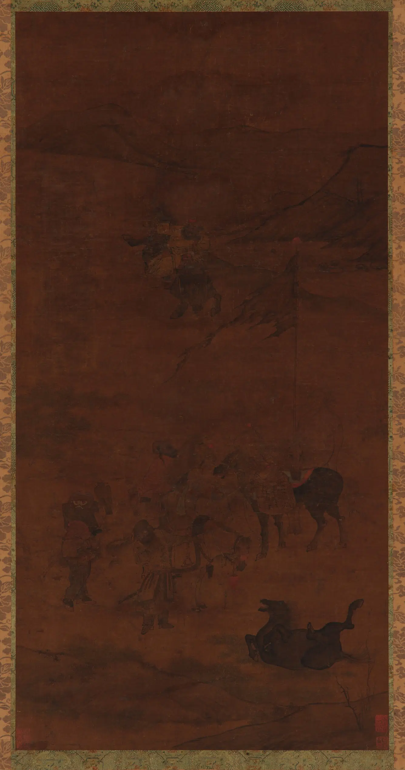 《胡人骑射图》