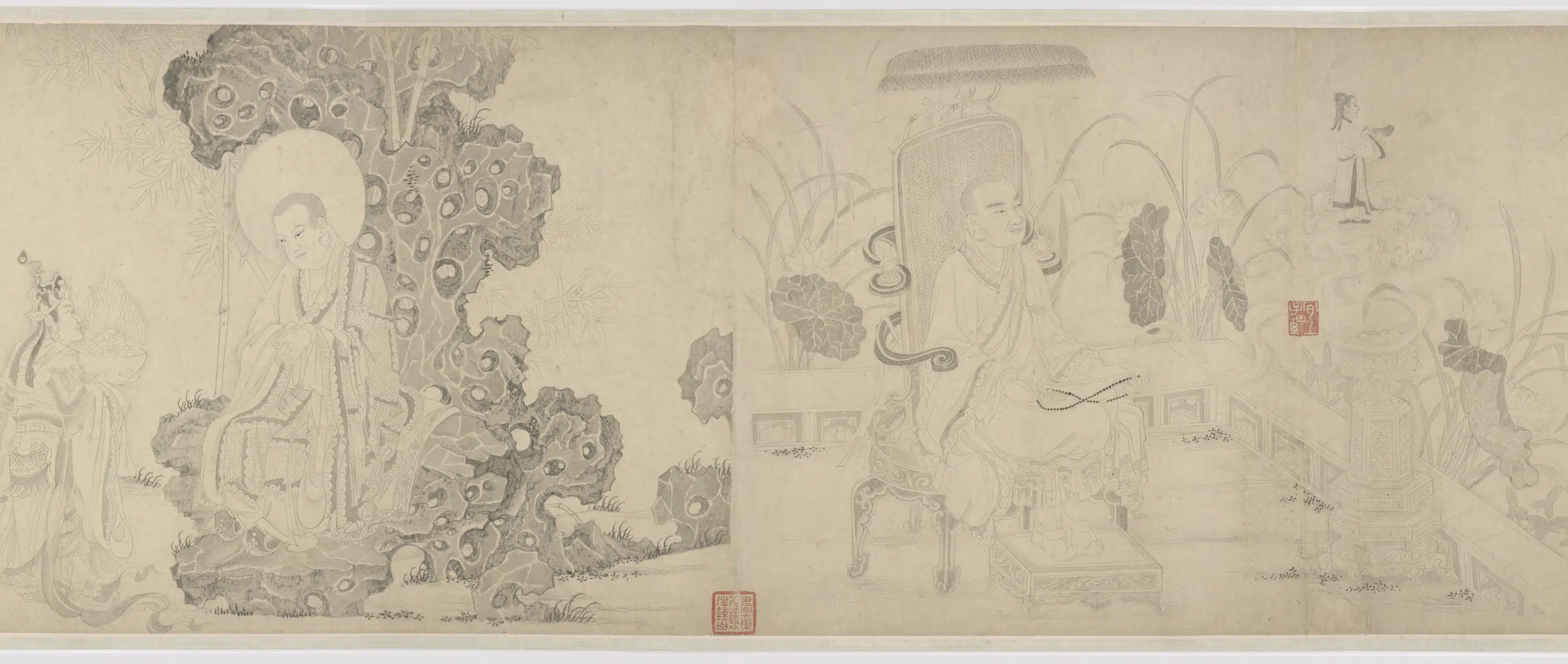 元朝【赵孟俯】《十六罗汉（应真）图卷》 第6张