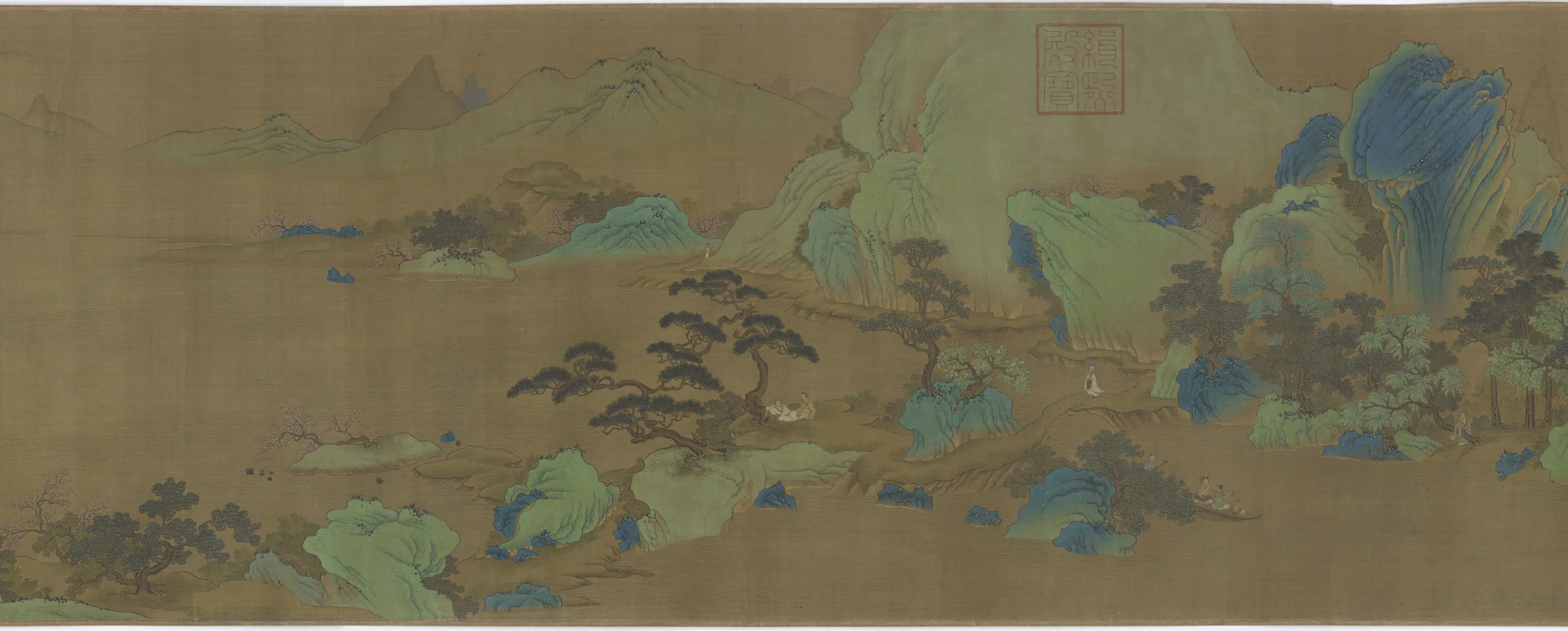 唐朝【李思训】《海上仙山图卷》 第7张 唐朝【李思训】《海上仙山图卷》 第7张