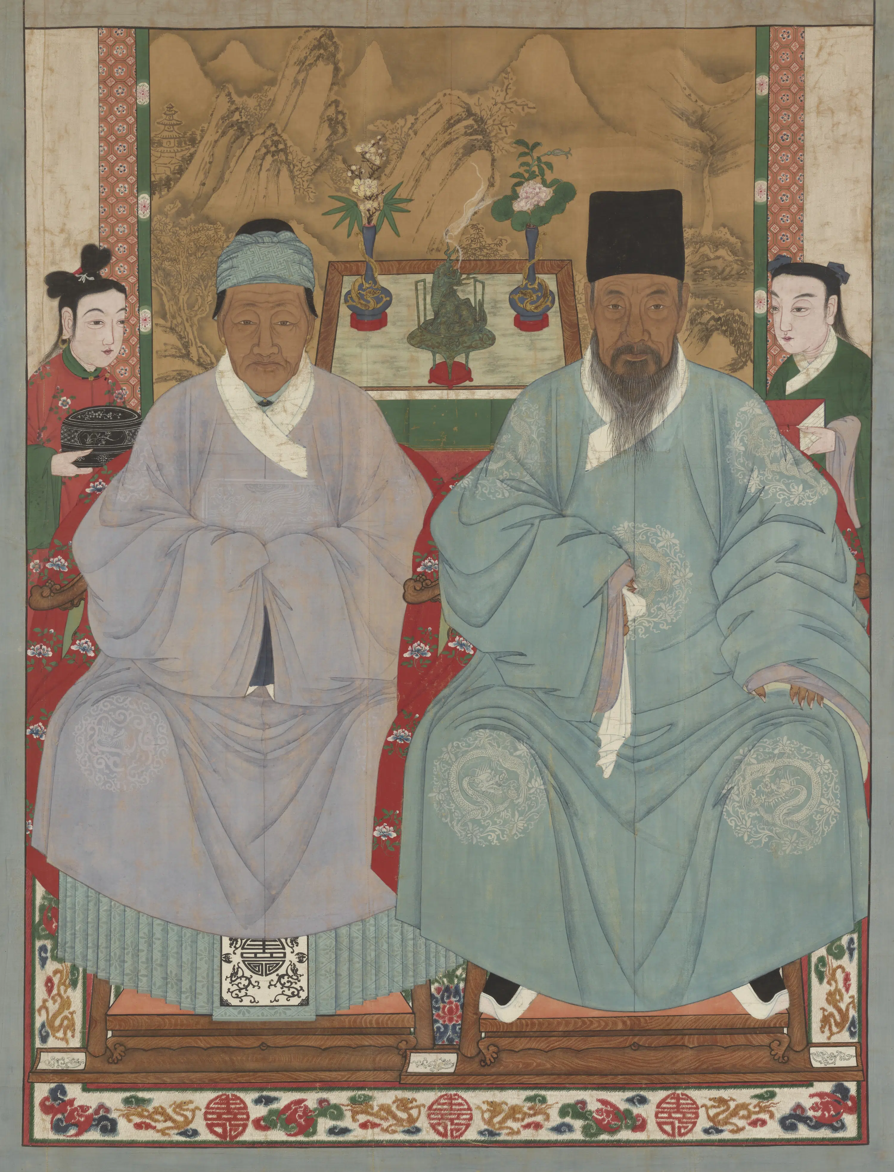 《二老合像图》