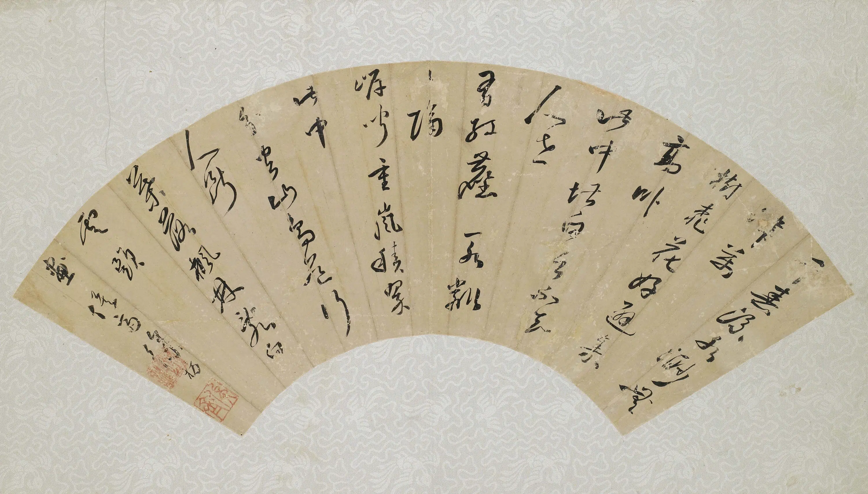 明朝【徐枋】《七律题画扇》