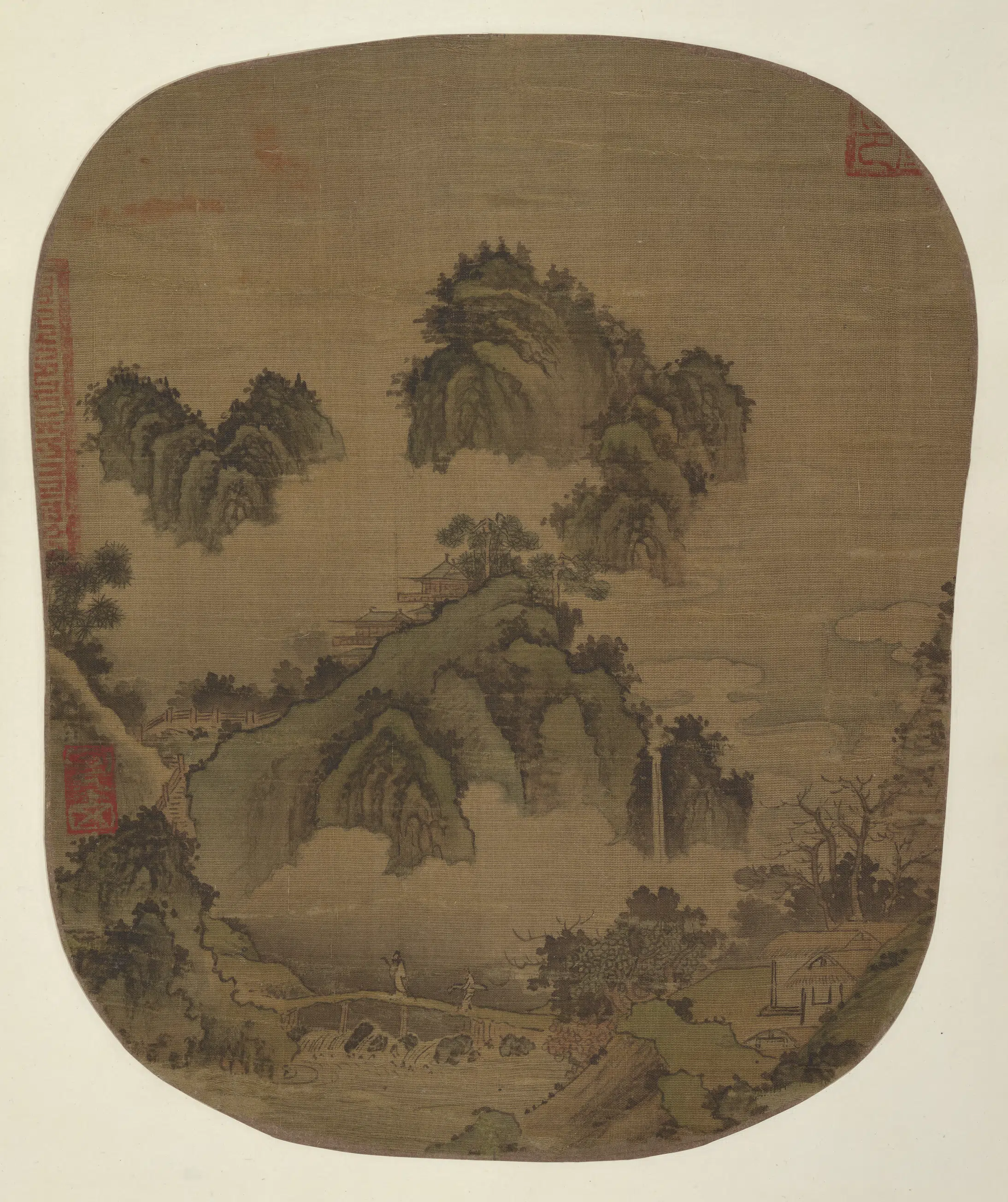 唐朝【曹元廓】《山水图》