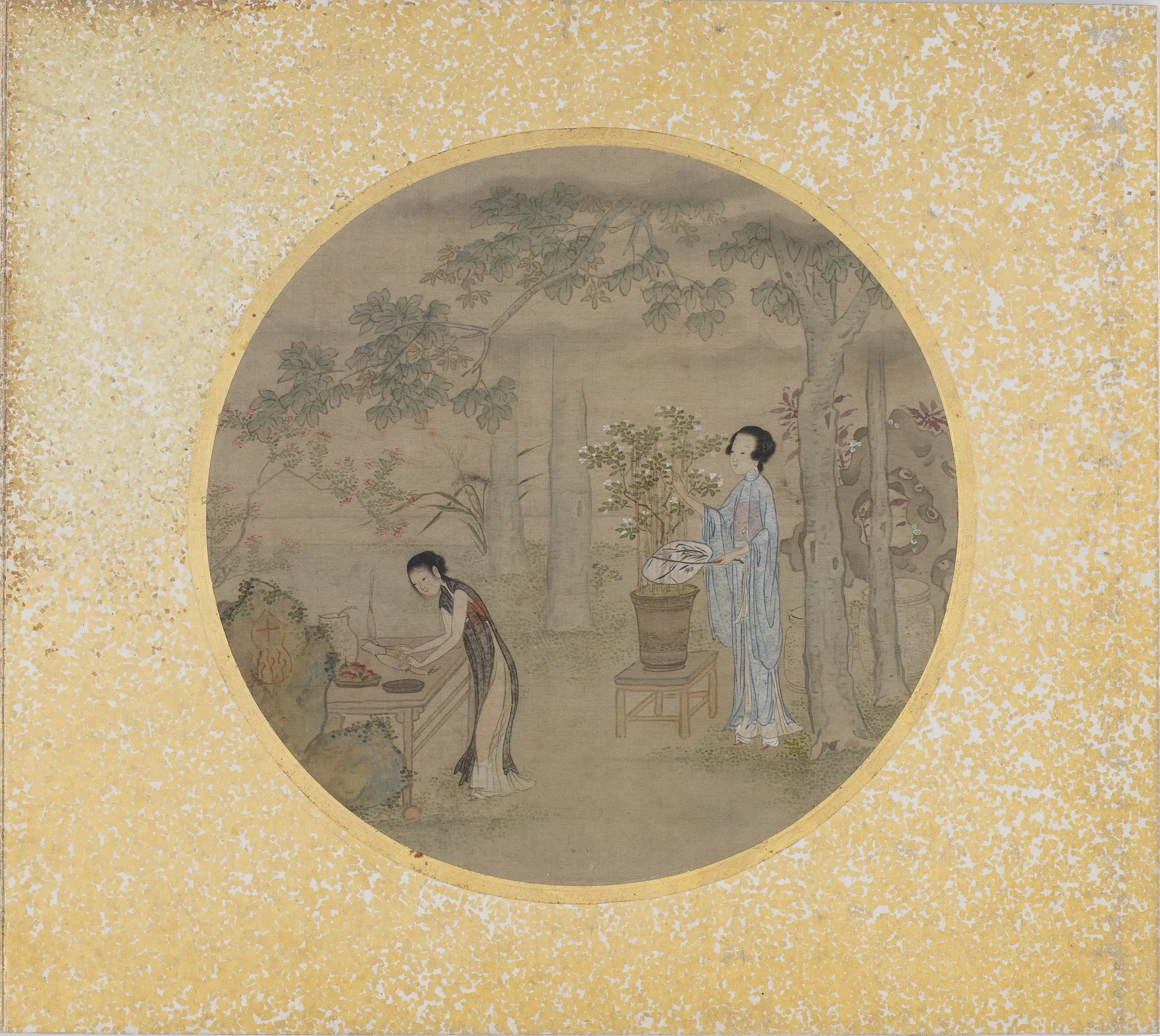 清朝【孙璜】《人形之图册（仇英笔）》 第12张