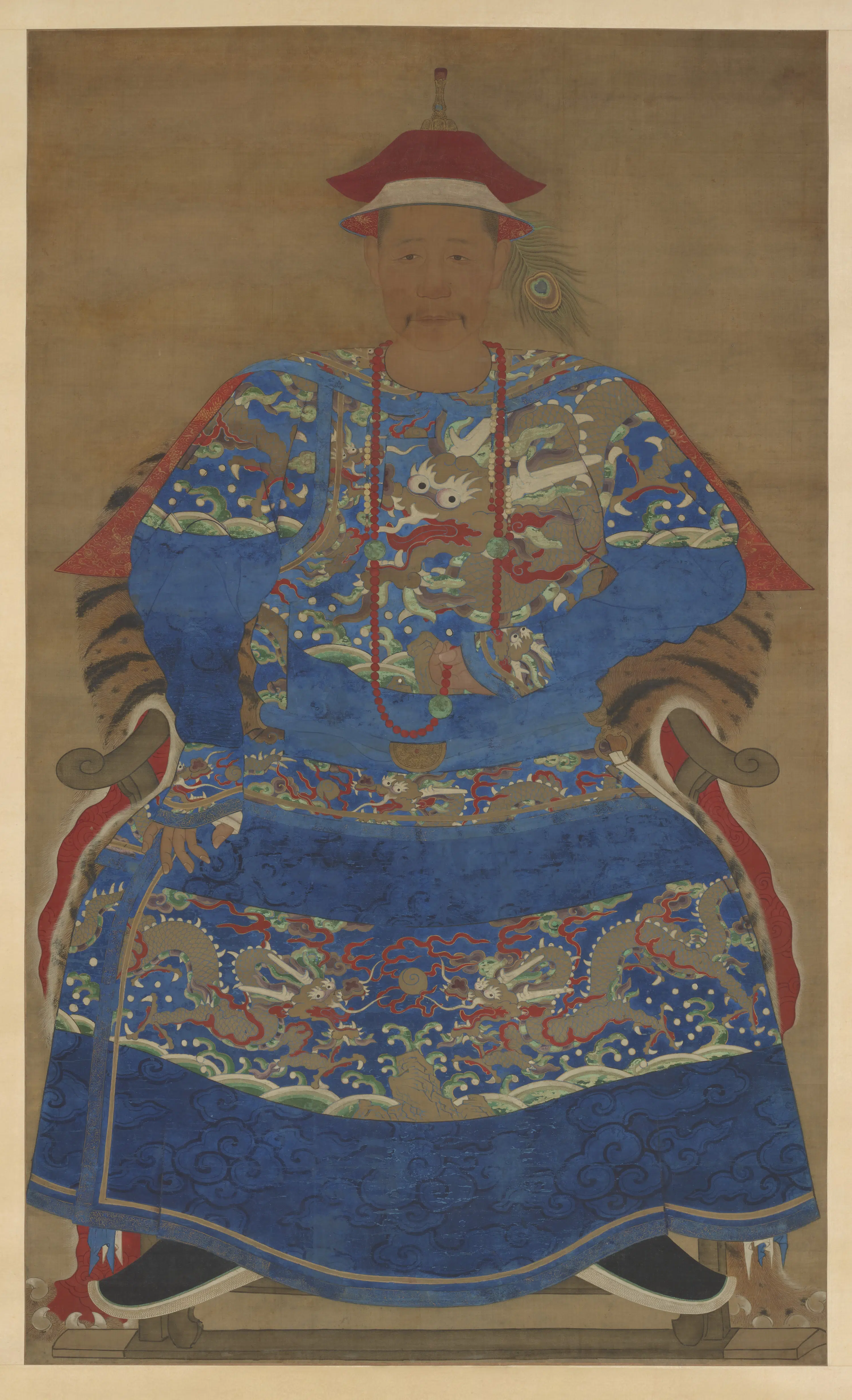 《孔雀翎男子肖像》