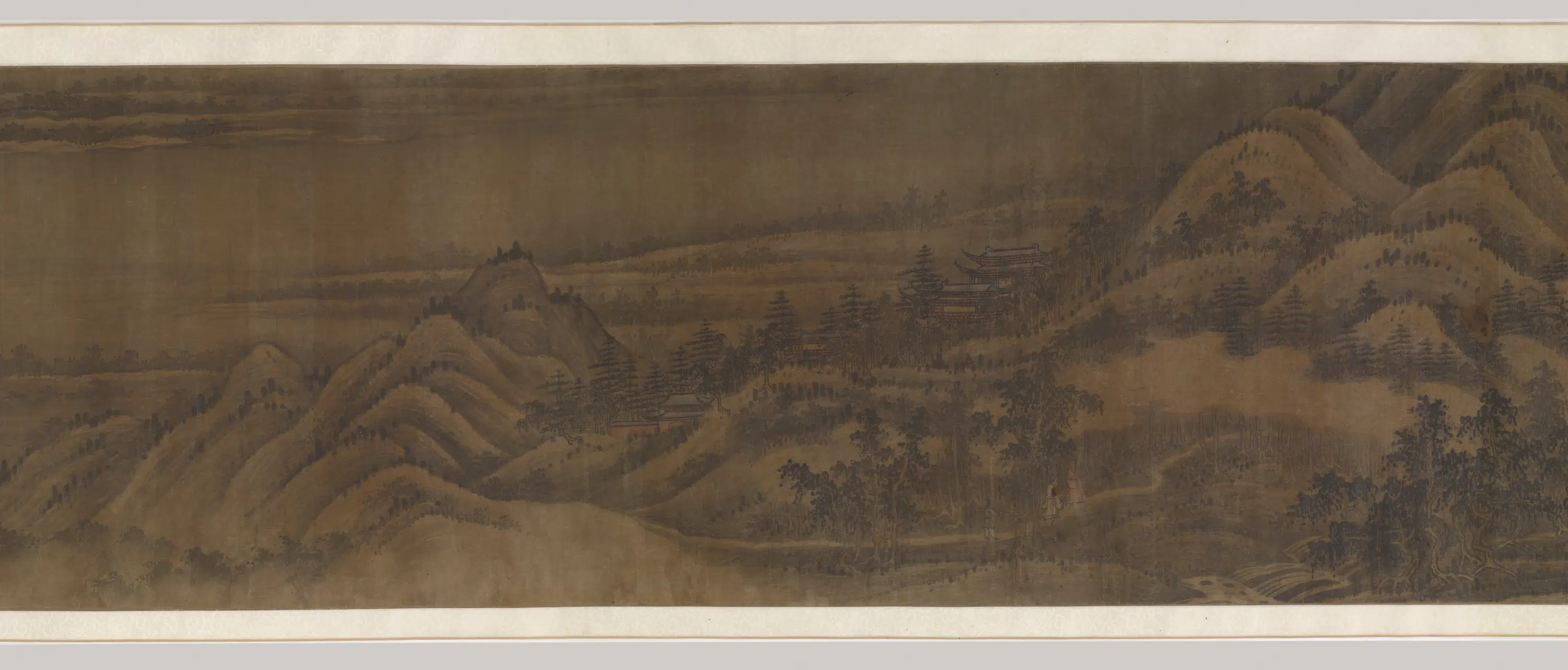 五代十国【董源】《溪谷屋宇寺院图卷》 第3张