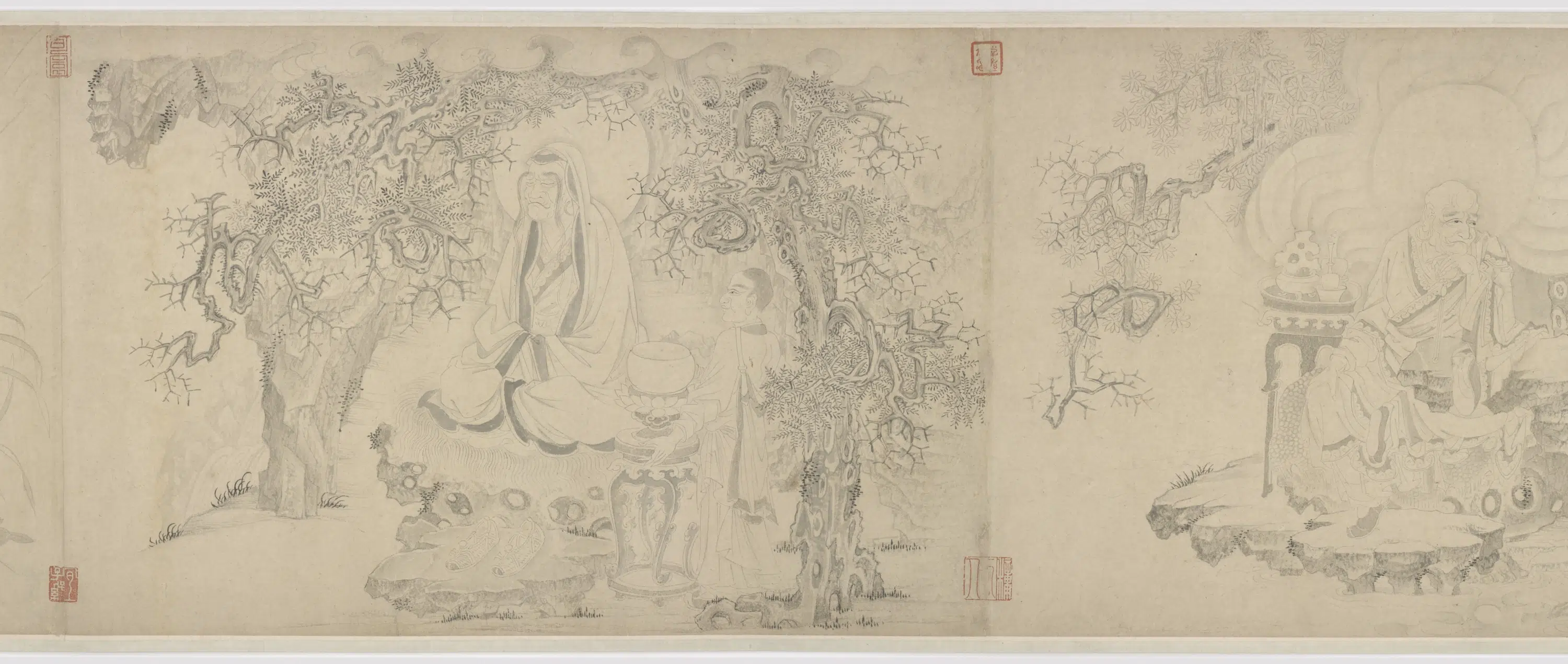 元朝【赵孟俯】《十六罗汉（应真）图卷》 第7张