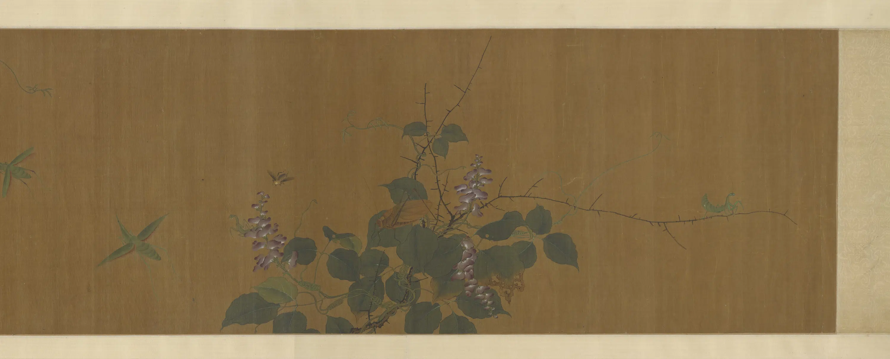 元朝【钱选】《写生花卉虫鸟图卷》 第5张