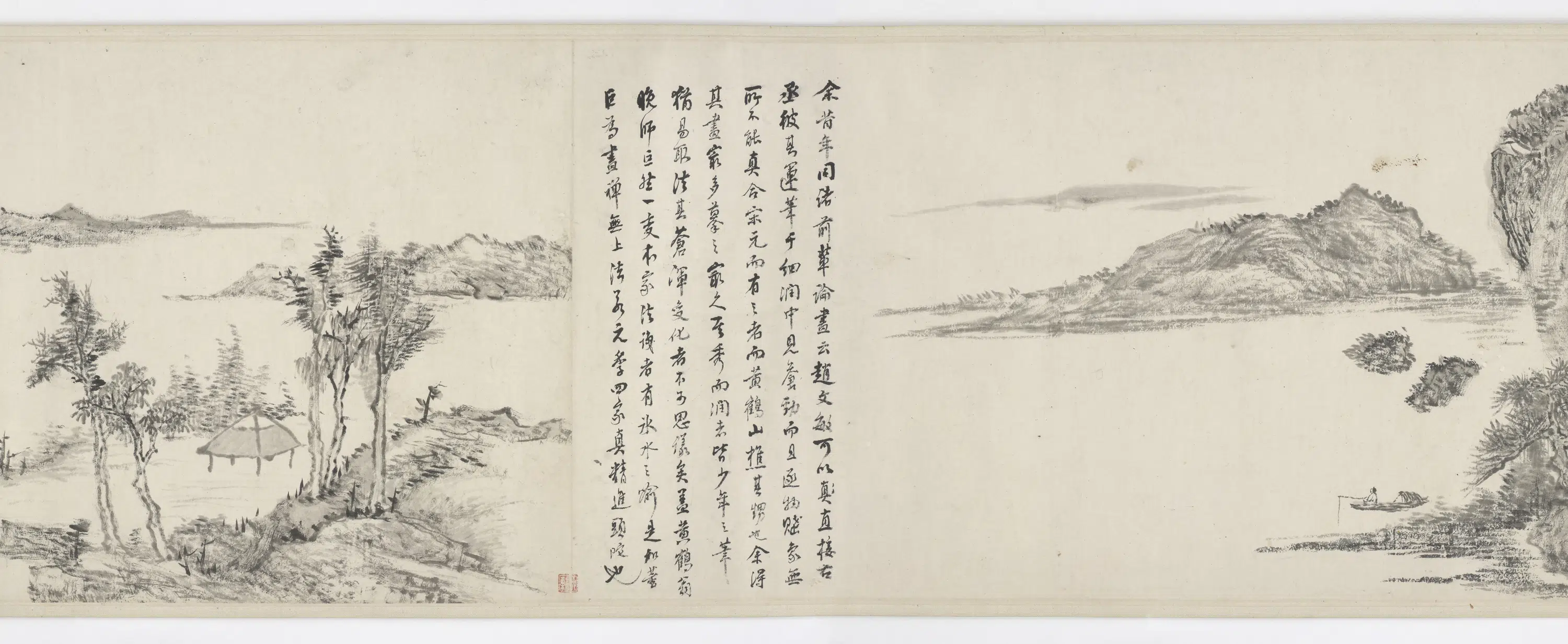清朝【王宸（蓬樵）】《仿宋元粉本六段（山水）图卷》 第3张
