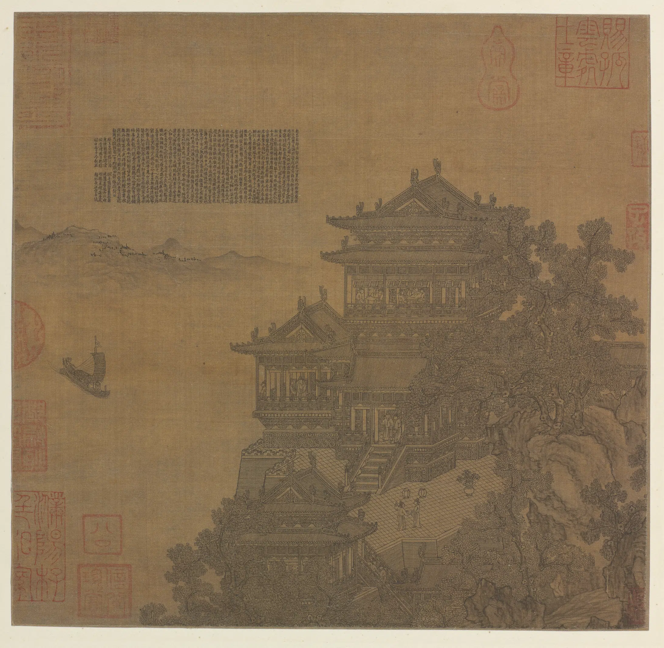 元朝【夏永】《滕王阁图》