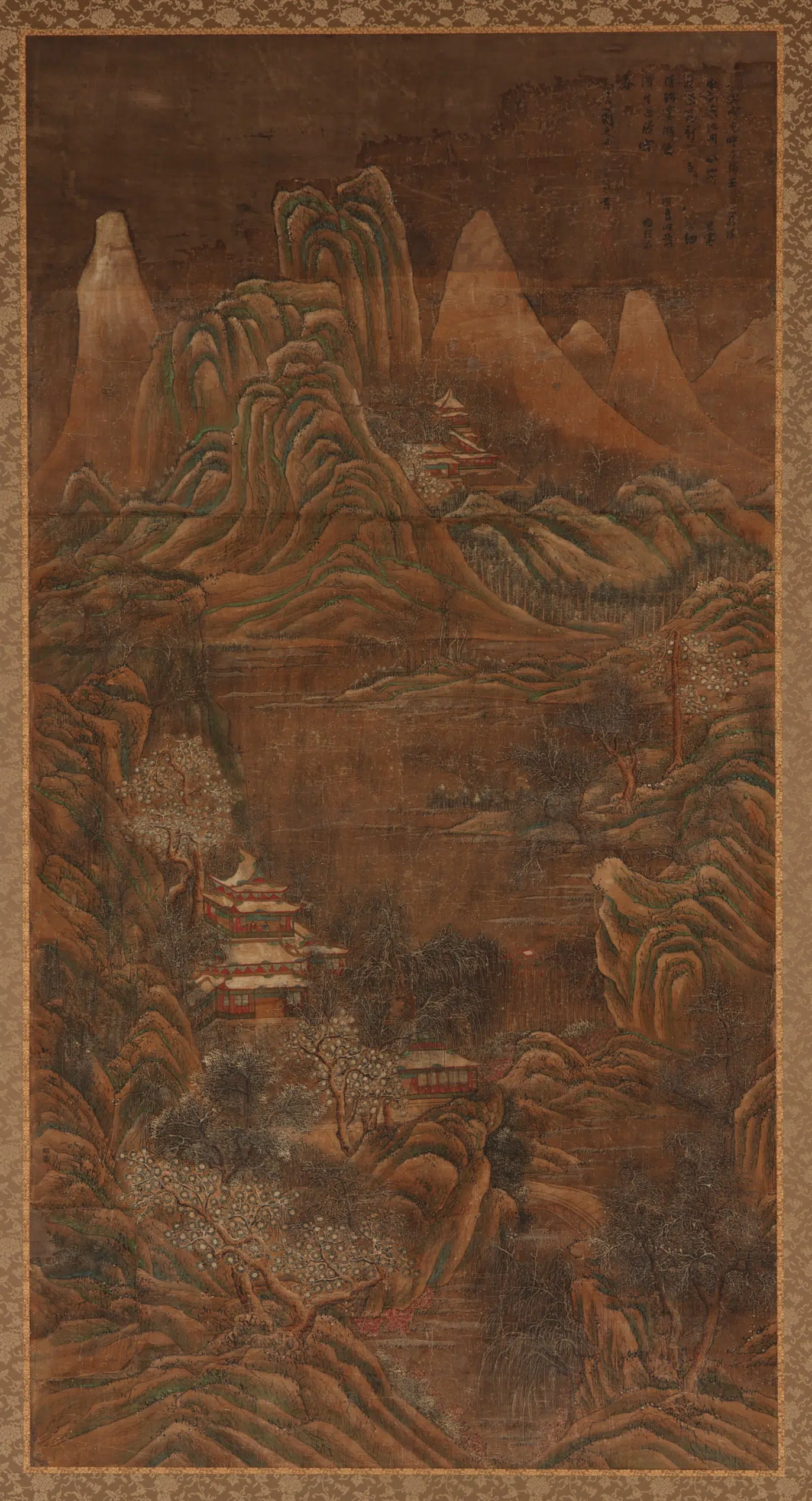 唐朝【李昭道】《雪山宫阙图》