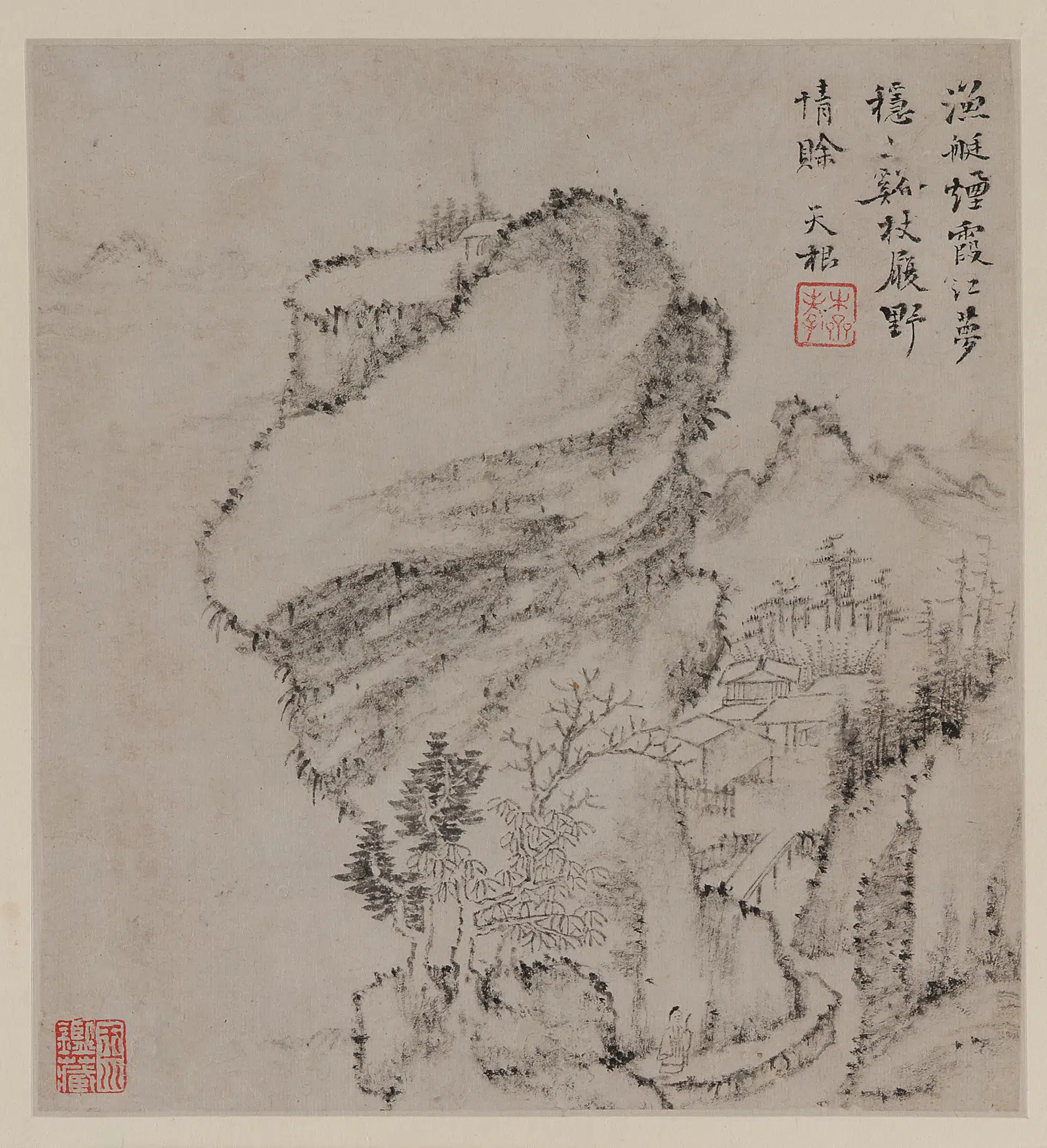 清朝【戴本孝】《山水图册》 第12张