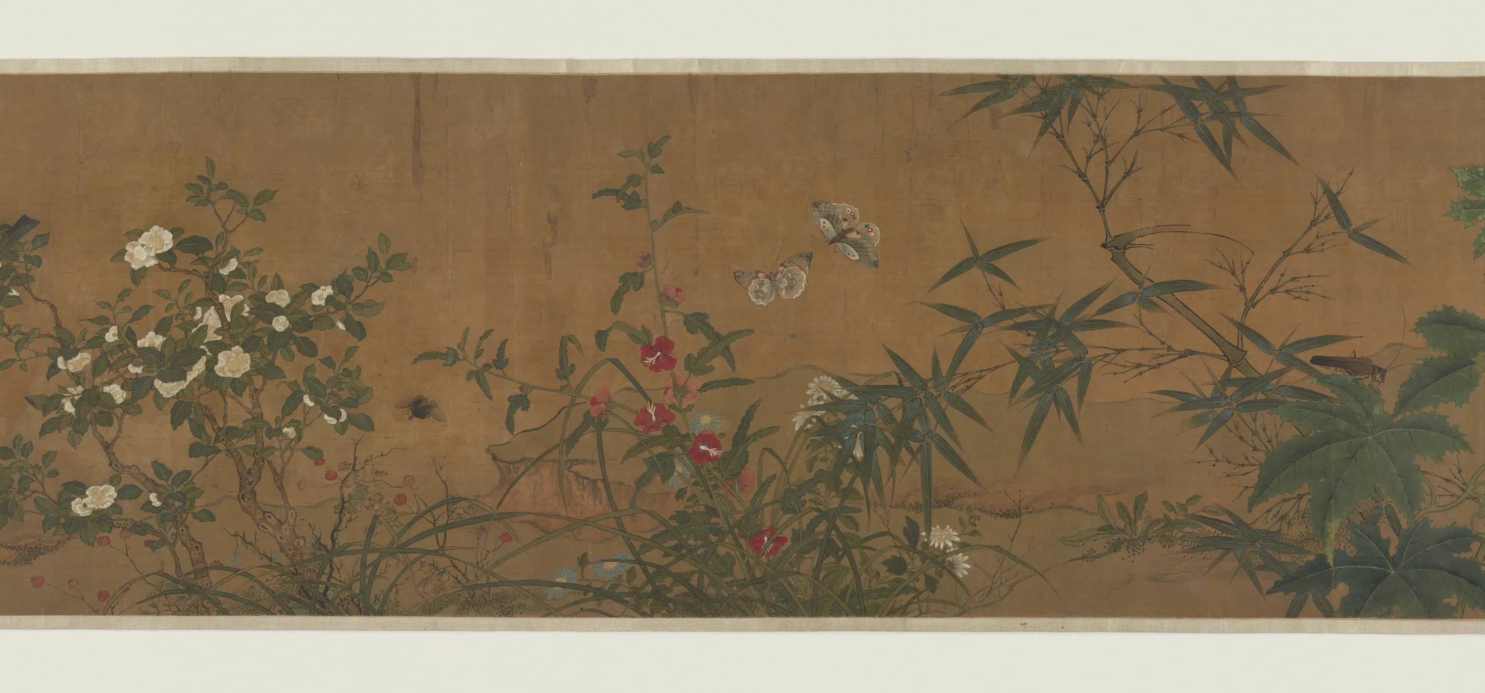 元朝【钱选】《设色花鸟草虫图长卷》 第3张