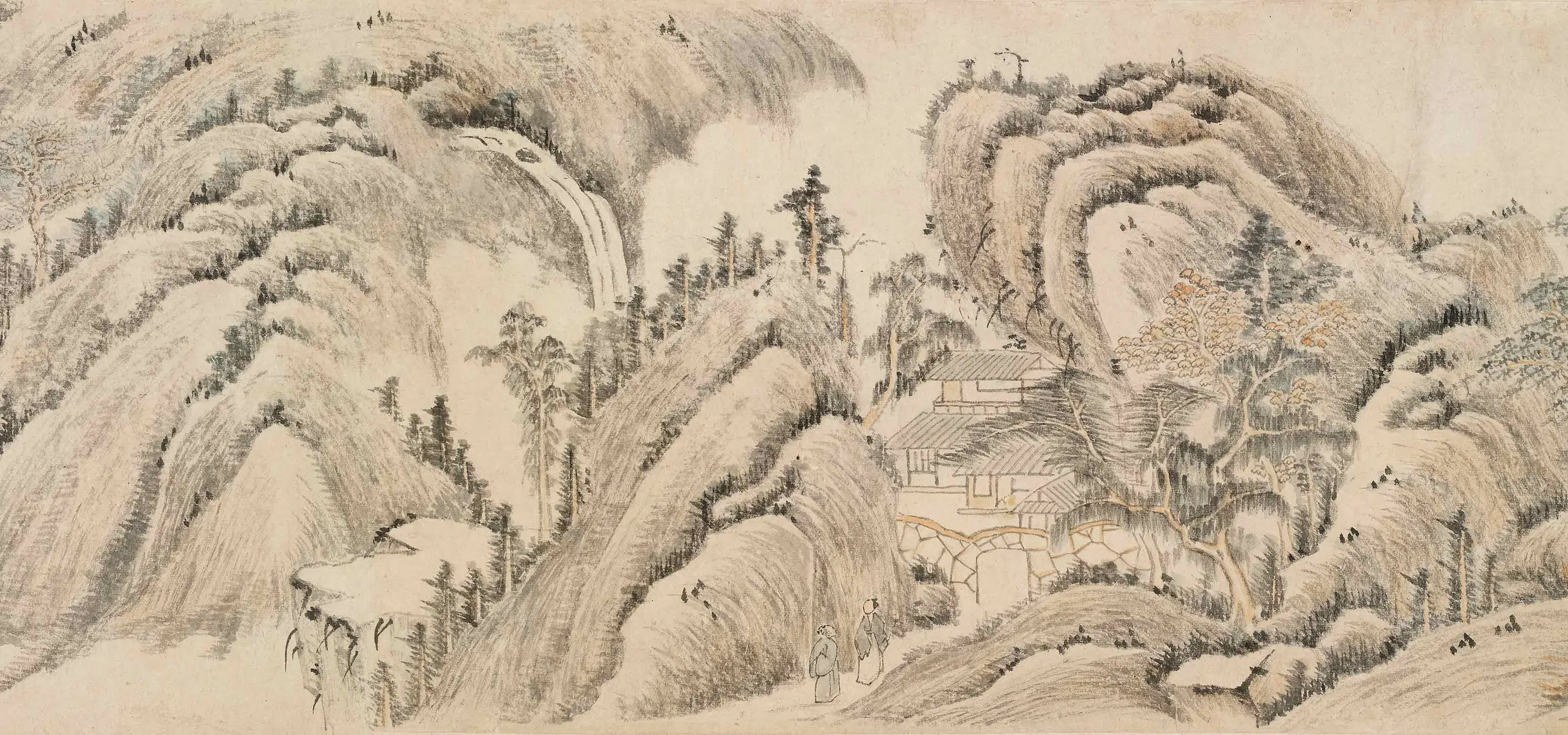 清代【张一鹄】《拟黄公望秋山夕照图卷》 第5张