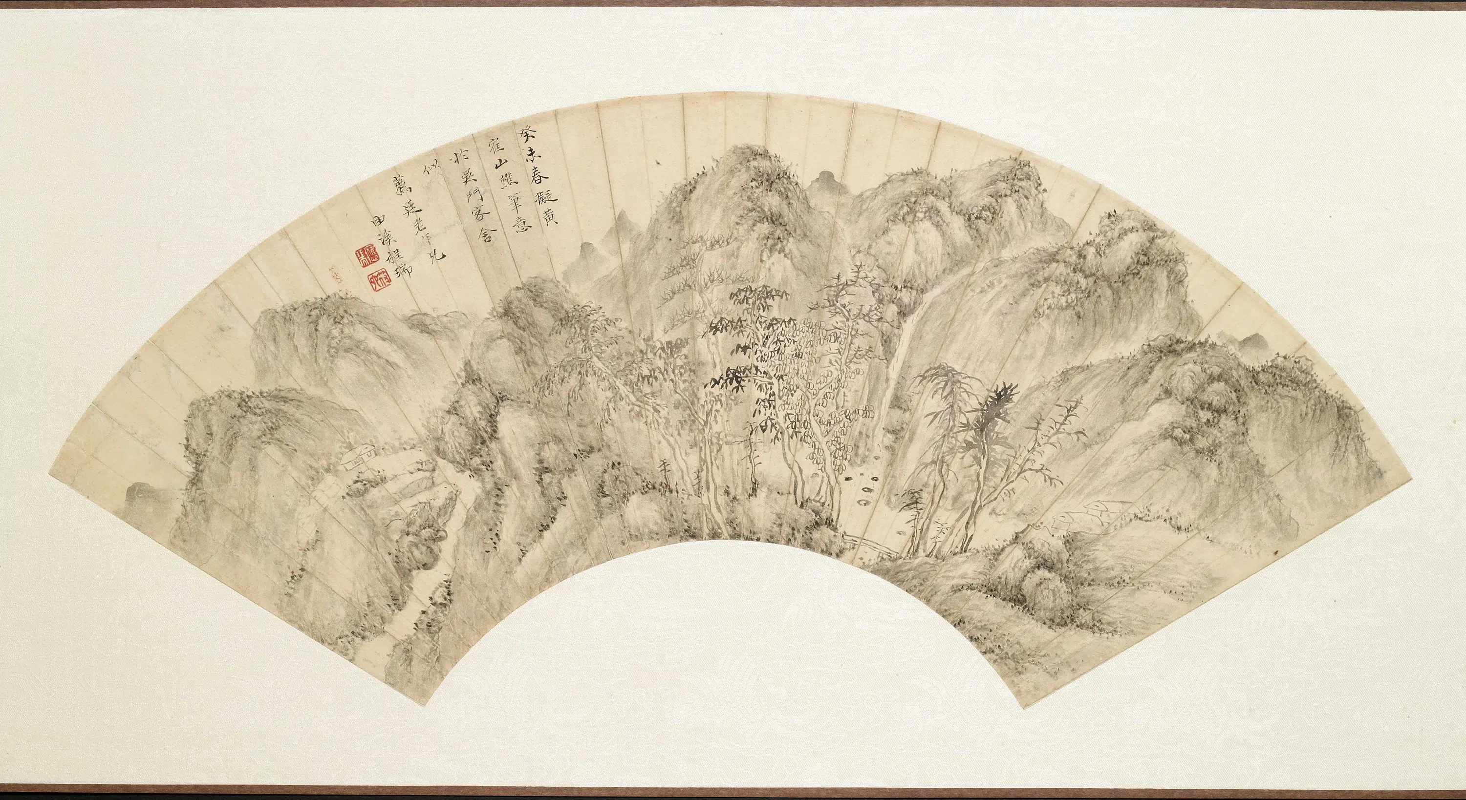 明朝【程瑞】《拟黄鹤山樵扇面》