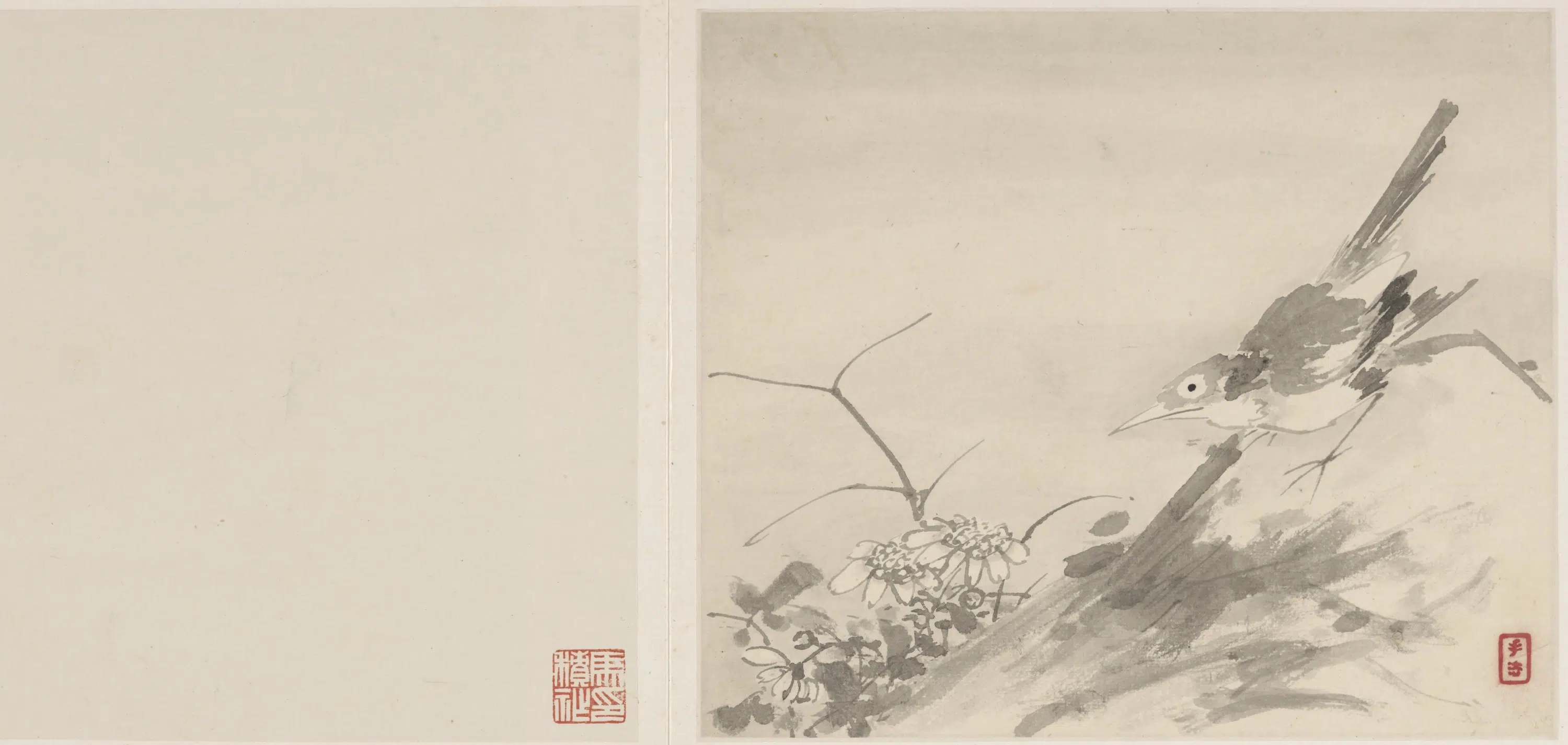 清朝【刘期侃】《花鸟图》