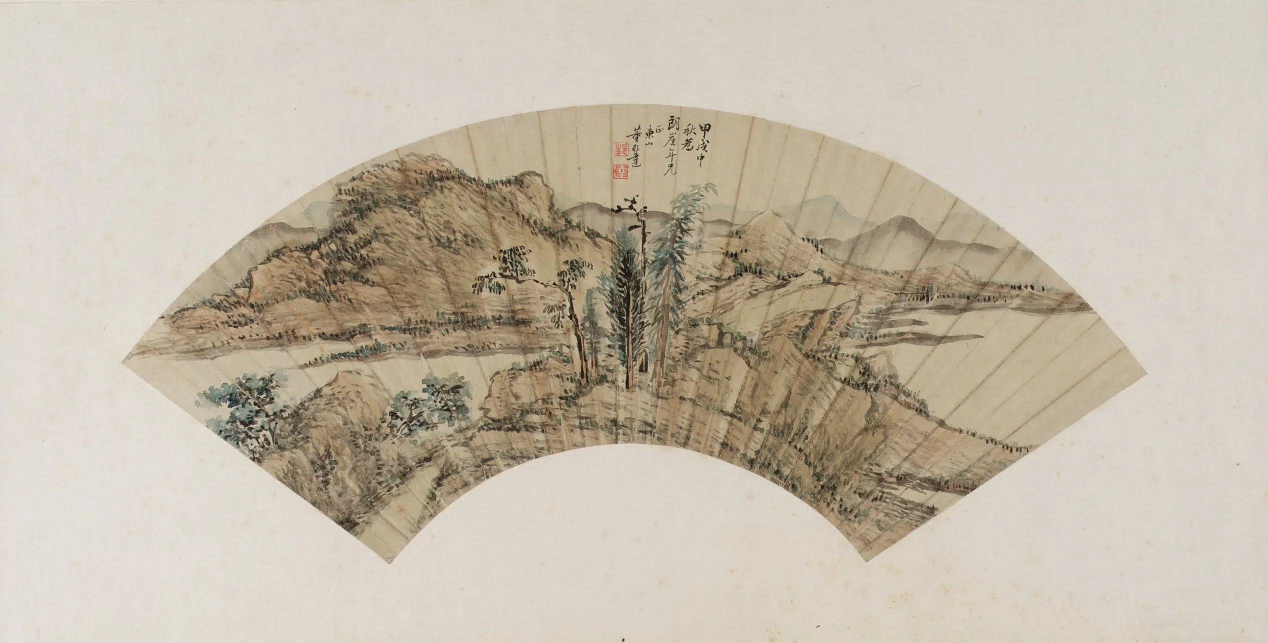 清朝【董邦达】《山水图扇面》