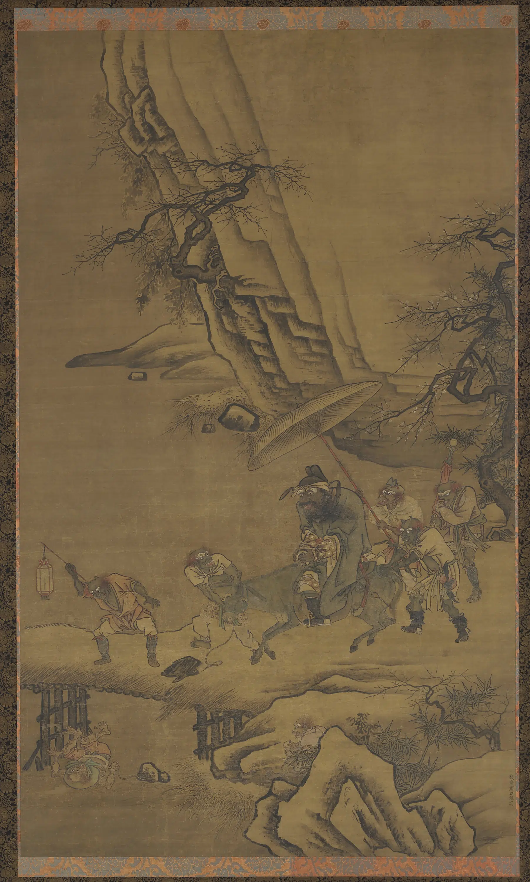 明朝【戴进】《钟馗渡妖图》 第1张