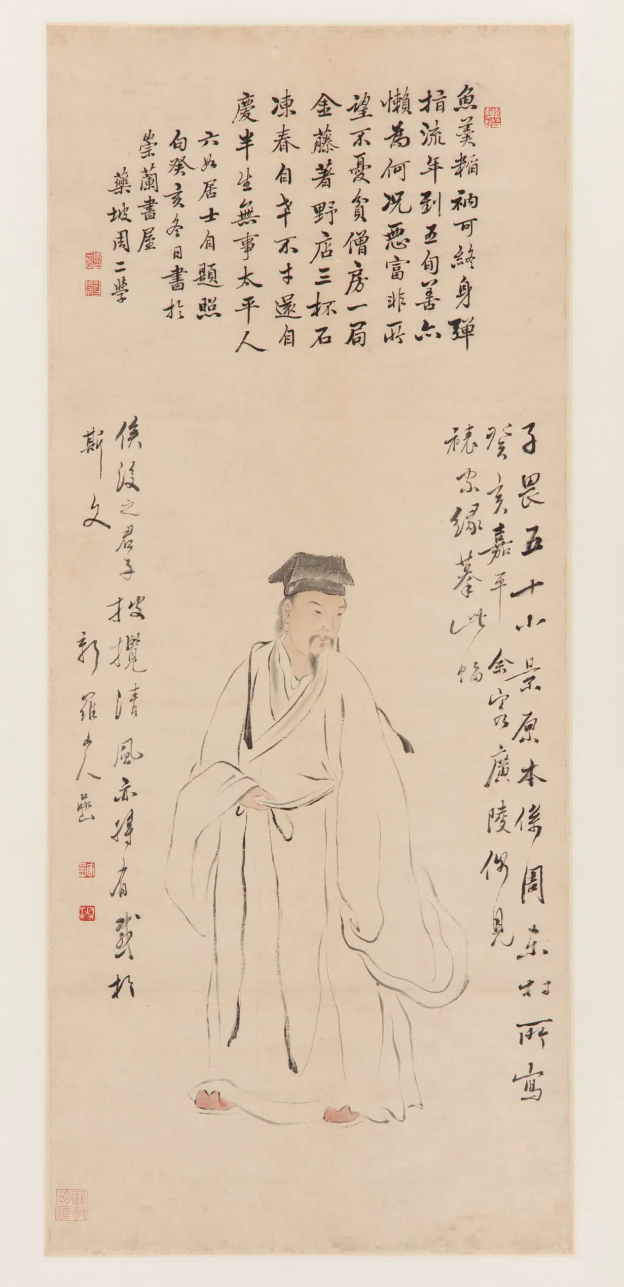 清朝【华岩】《唐伯虎像》