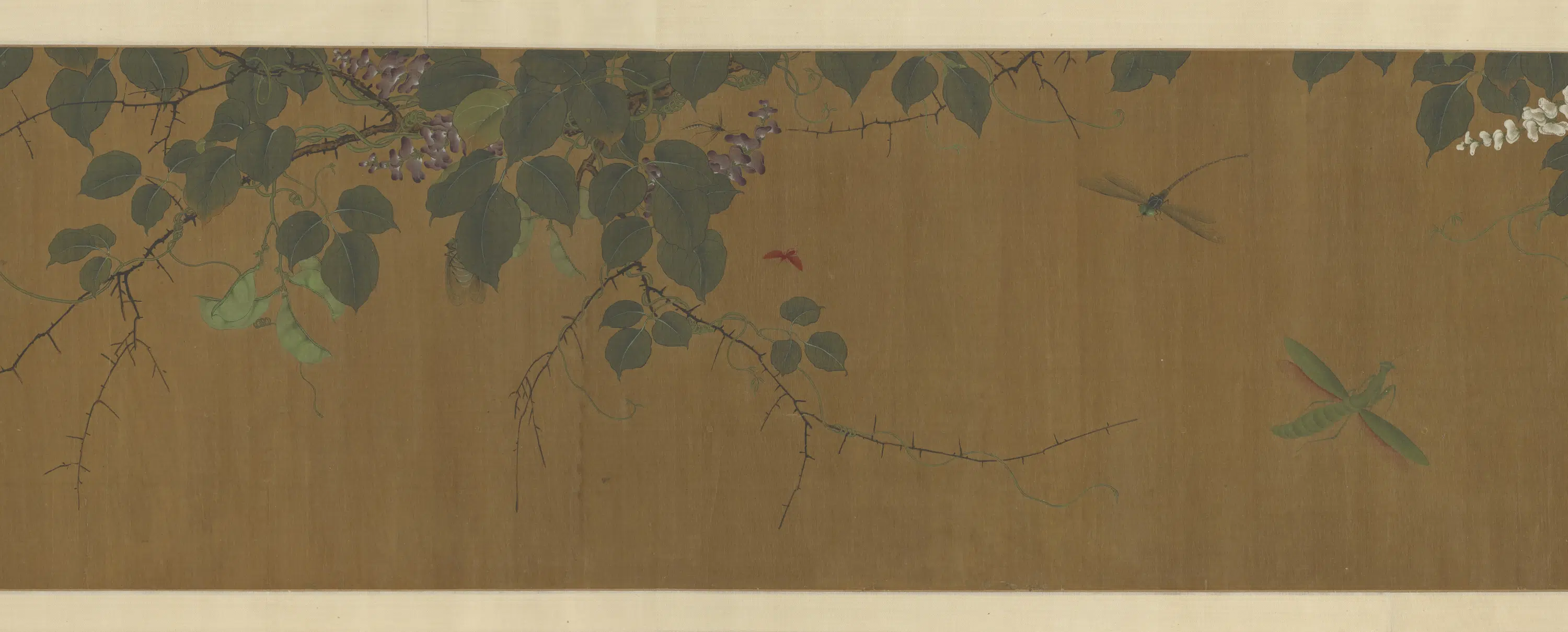 元朝【钱选】《写生花卉虫鸟图卷》 第3张