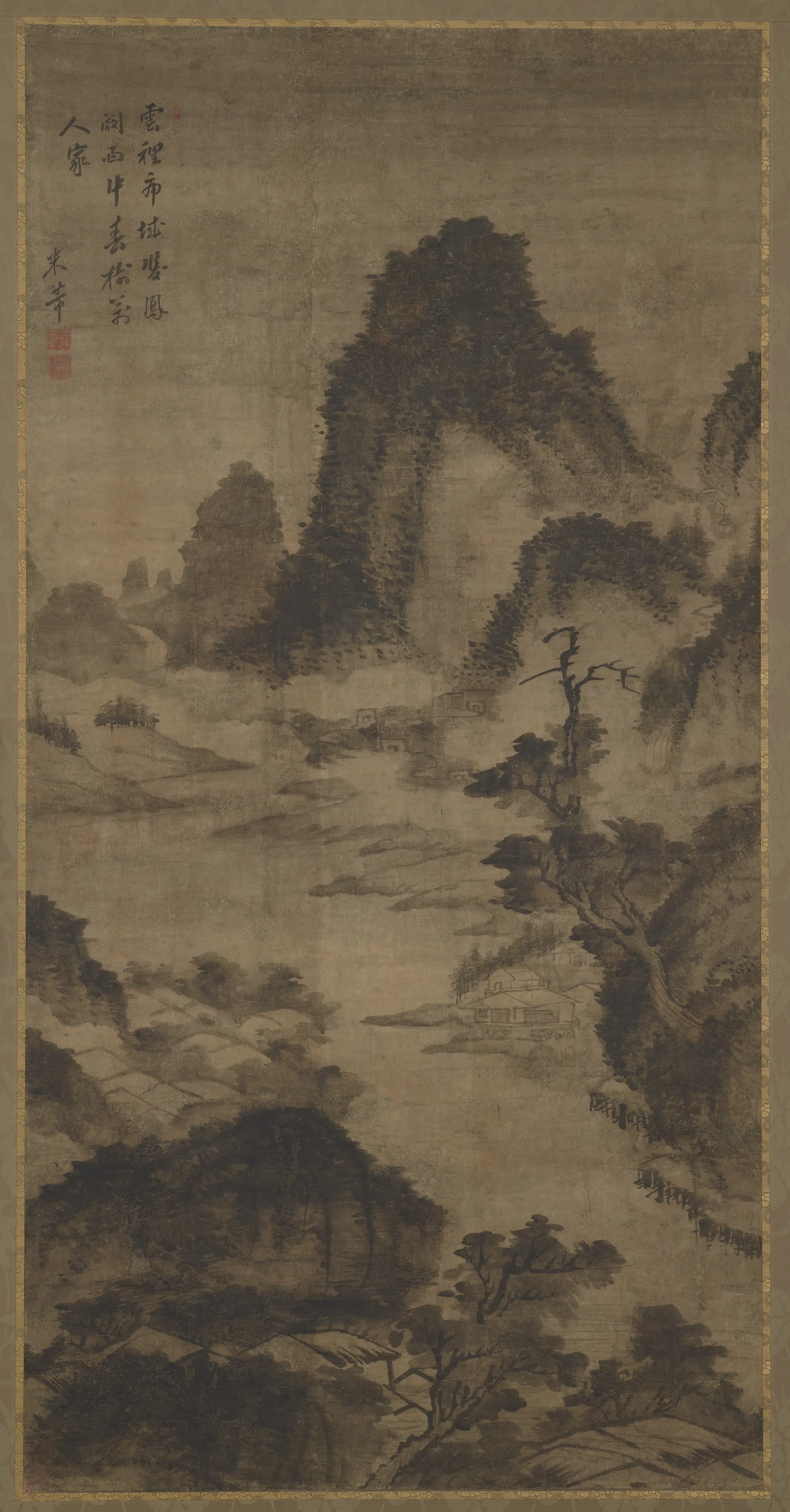 宋朝【米芾】《江山楼阁图》