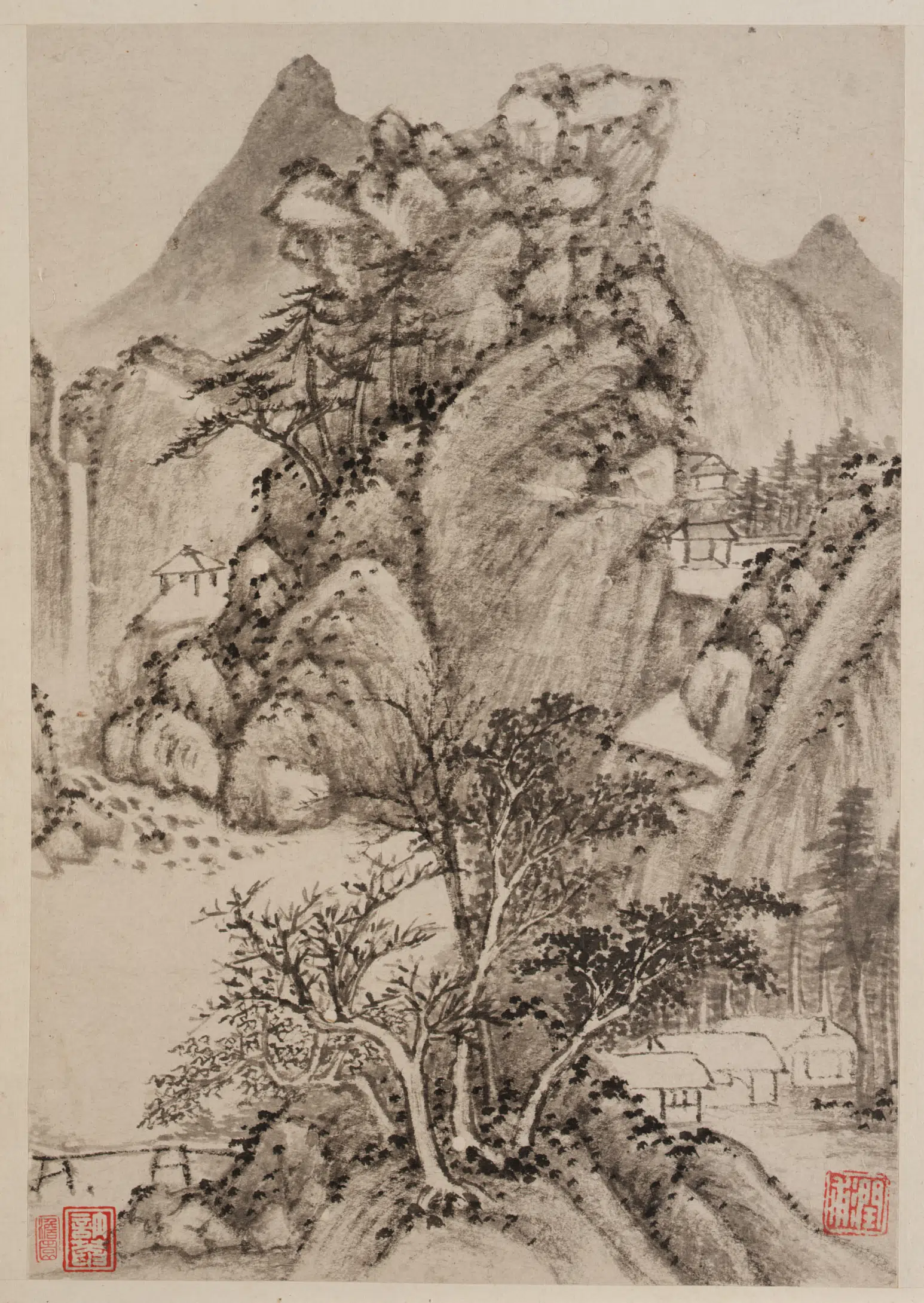 明朝【卞文瑜】《仿古山水图册》 第7张