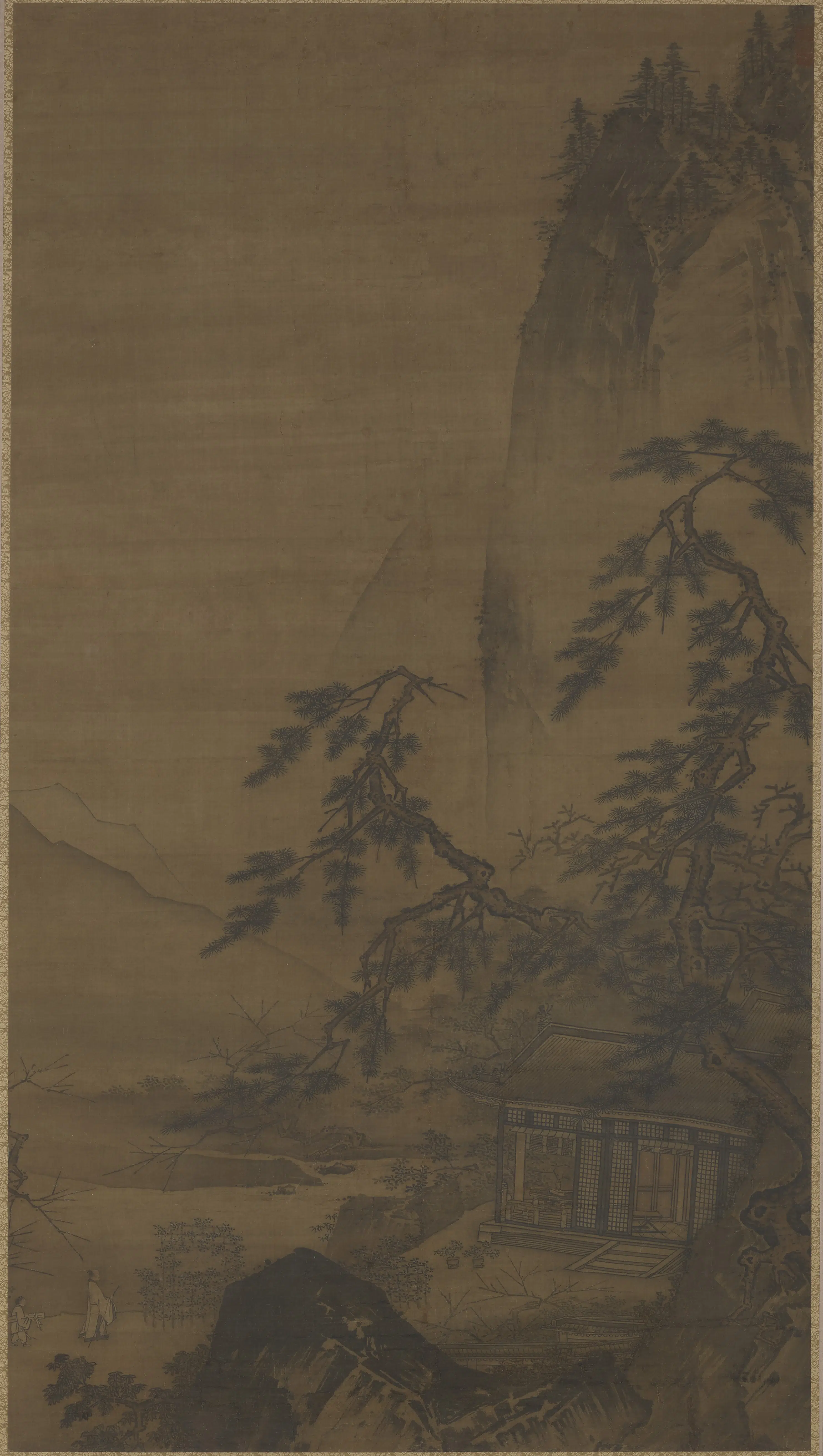 宋朝【马远】《山居读书图》