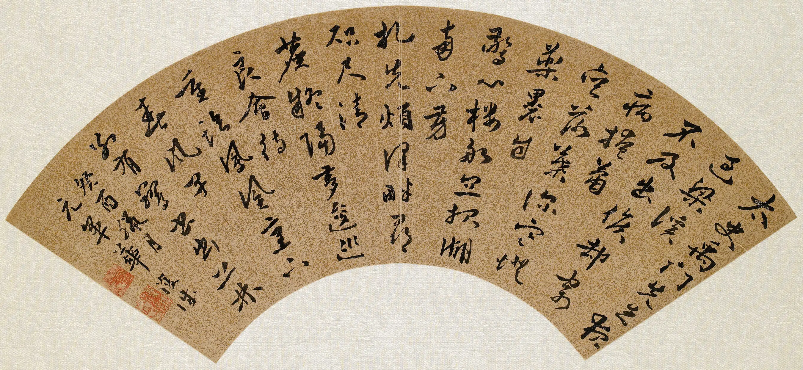 明朝【华复诚】《草书七律扇面》