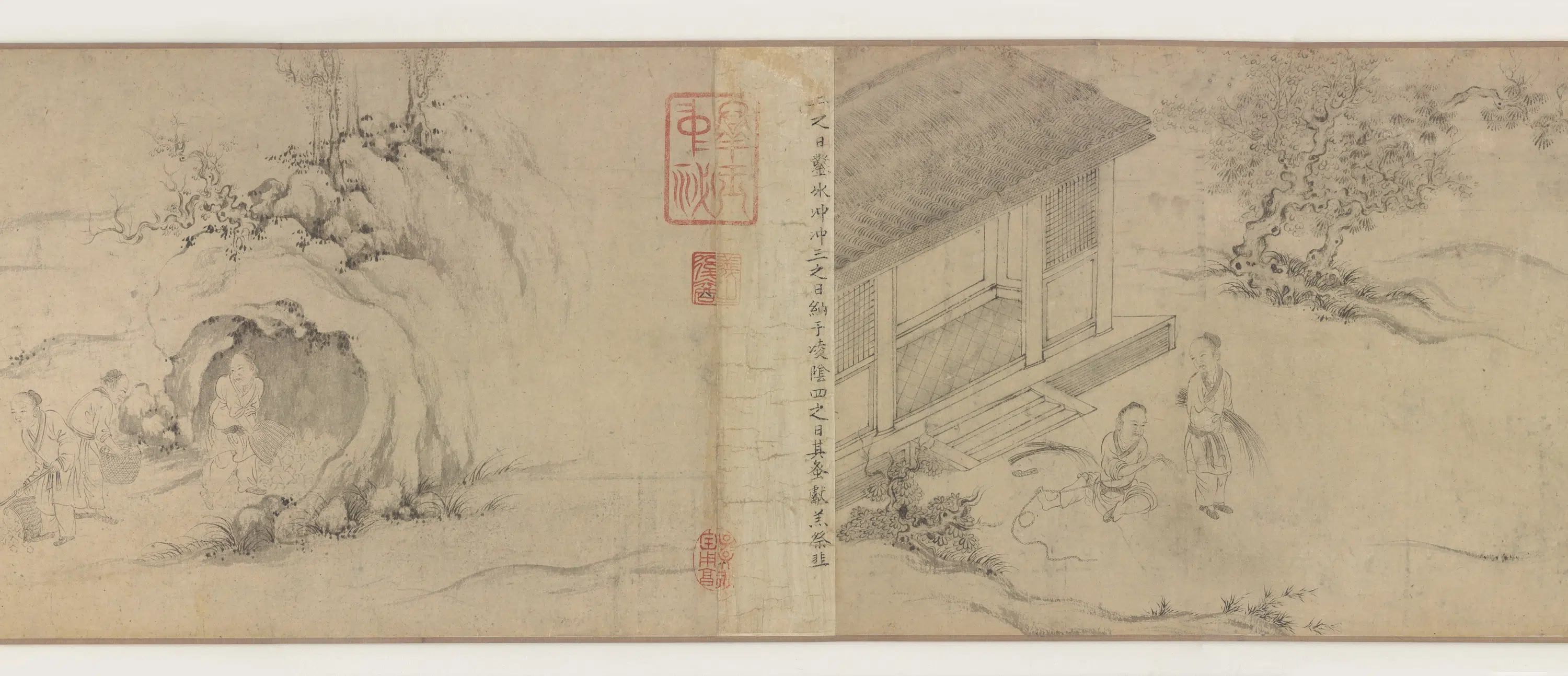 宋朝【马和之】《豳风七月图卷》 第5张 宋朝【马和之】《豳风七月图卷》 第5张