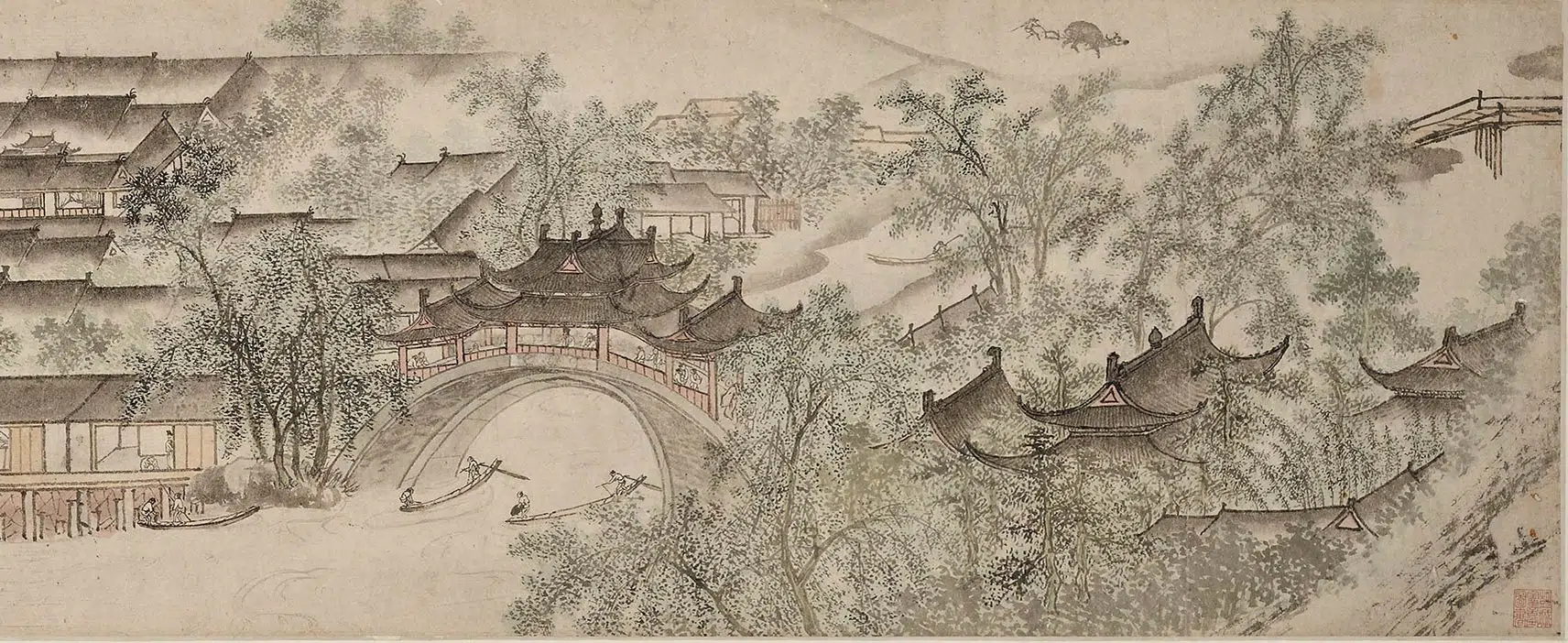 清代【佚名】《图卷江南水乡四季》 第9张