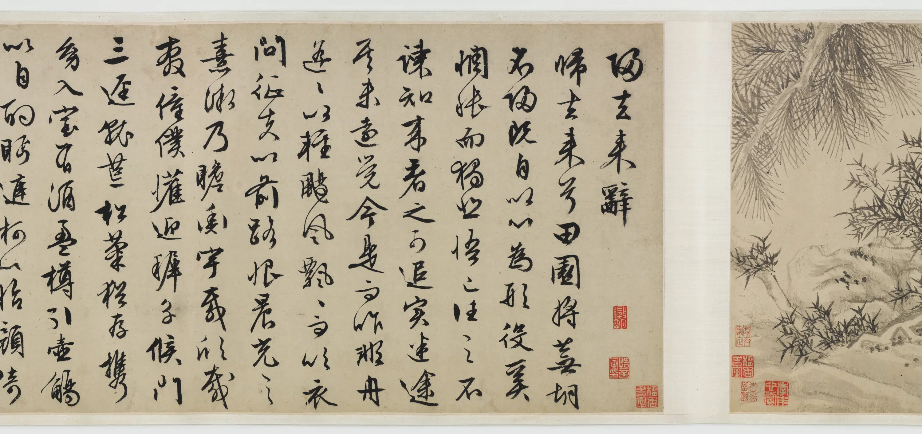 明朝【文征明（文征明）】《书画合璧图卷》 第3张