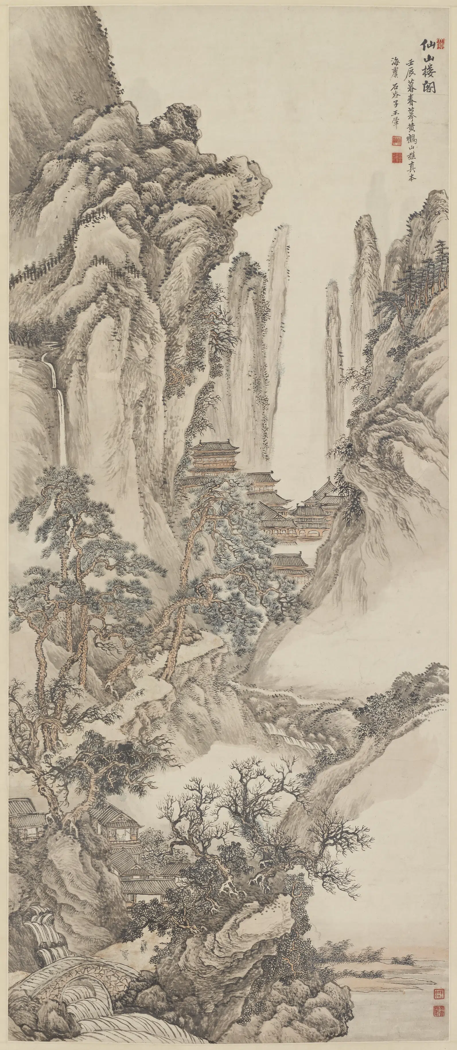 清朝【王翚】《仙山楼阁图》