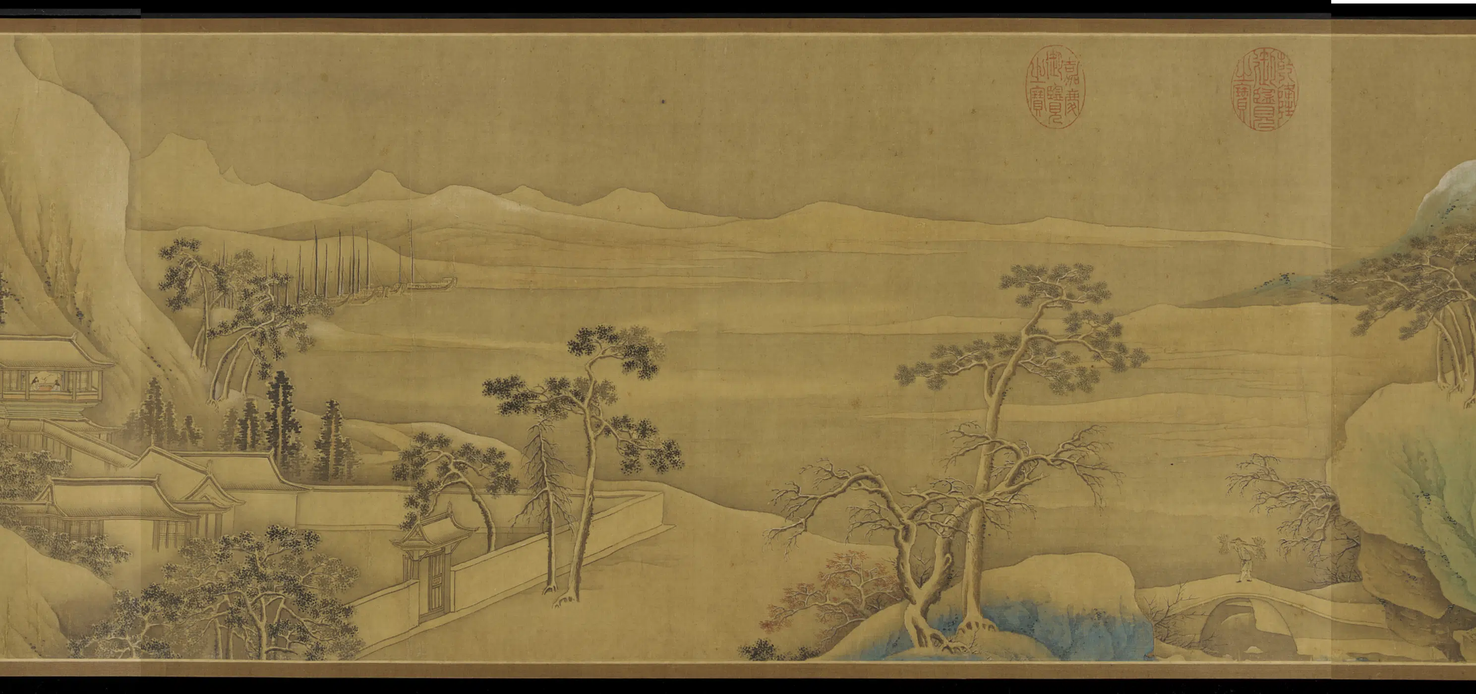 清朝【樊圻】《雪麓早行图卷》 第3张