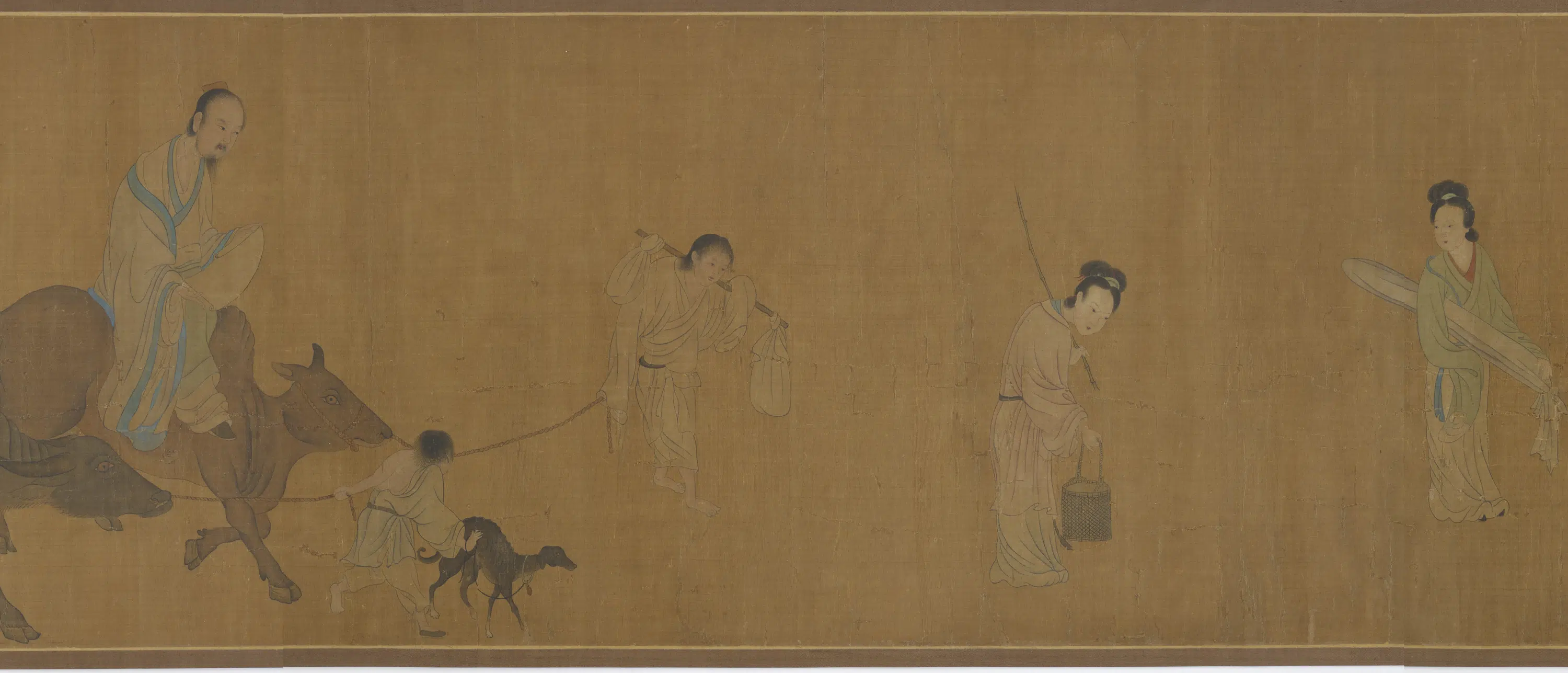 元朝【钱选】《葛洪移居图》 第3张 元朝【钱选】《葛洪移居图》 第3张